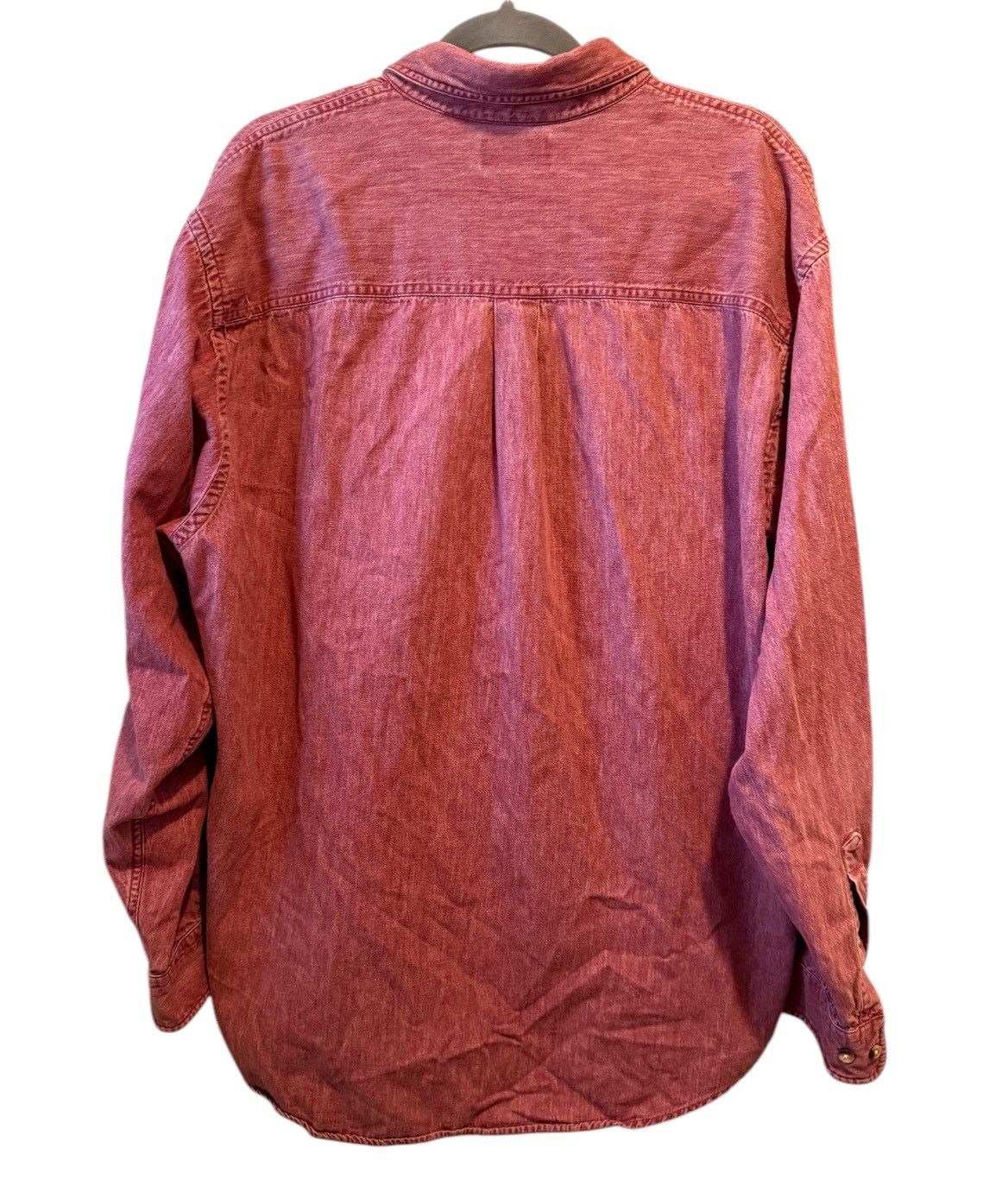Lands' End Lands’ End Vintage 1995 Denim Chambray Red Shirt XL 17-17.5 Size US XL / EU 56 / 4 - 2 Thumbnail