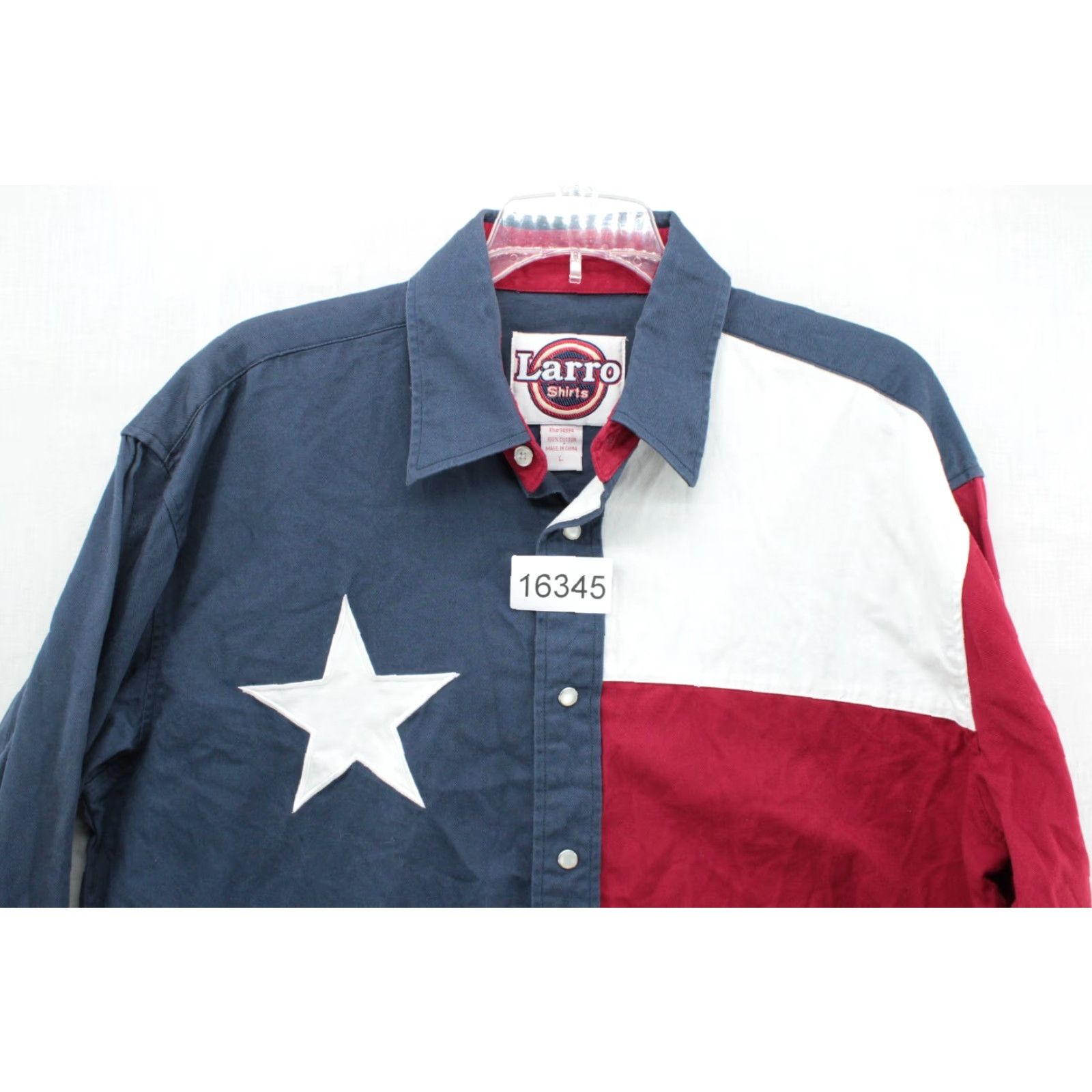 Vintage VINTAGE Larro Pearl Snap Western Shirt Men L Texas Flag Cowboy Long Sleeve Rodeo Size US L / EU 52-54 / 3 - 6 Thumbnail