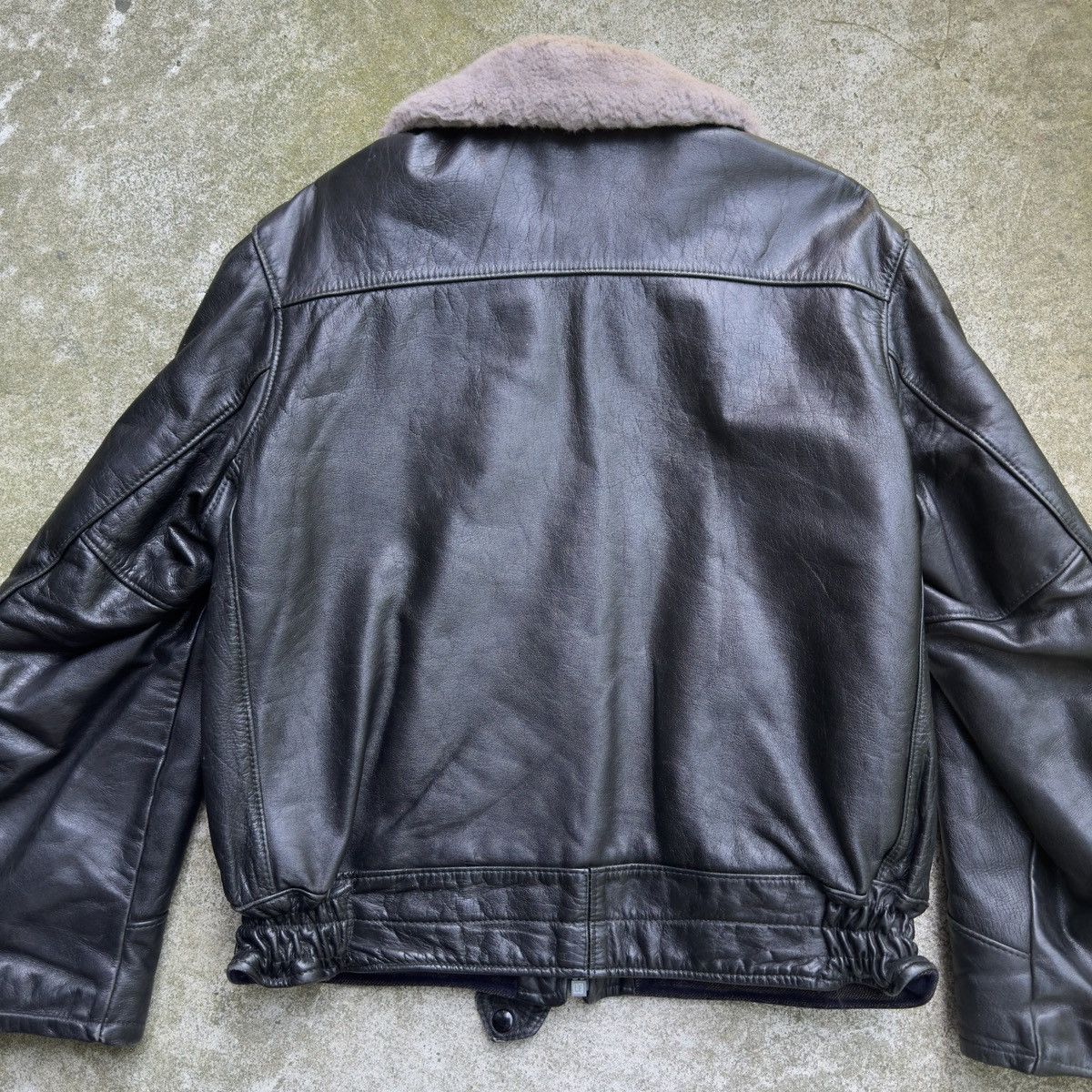 Vintage 40s 50s Leather Horsehide Shearling Jacket ERD Grunge Size US L / EU 52-54 / 3 - 20 Thumbnail
