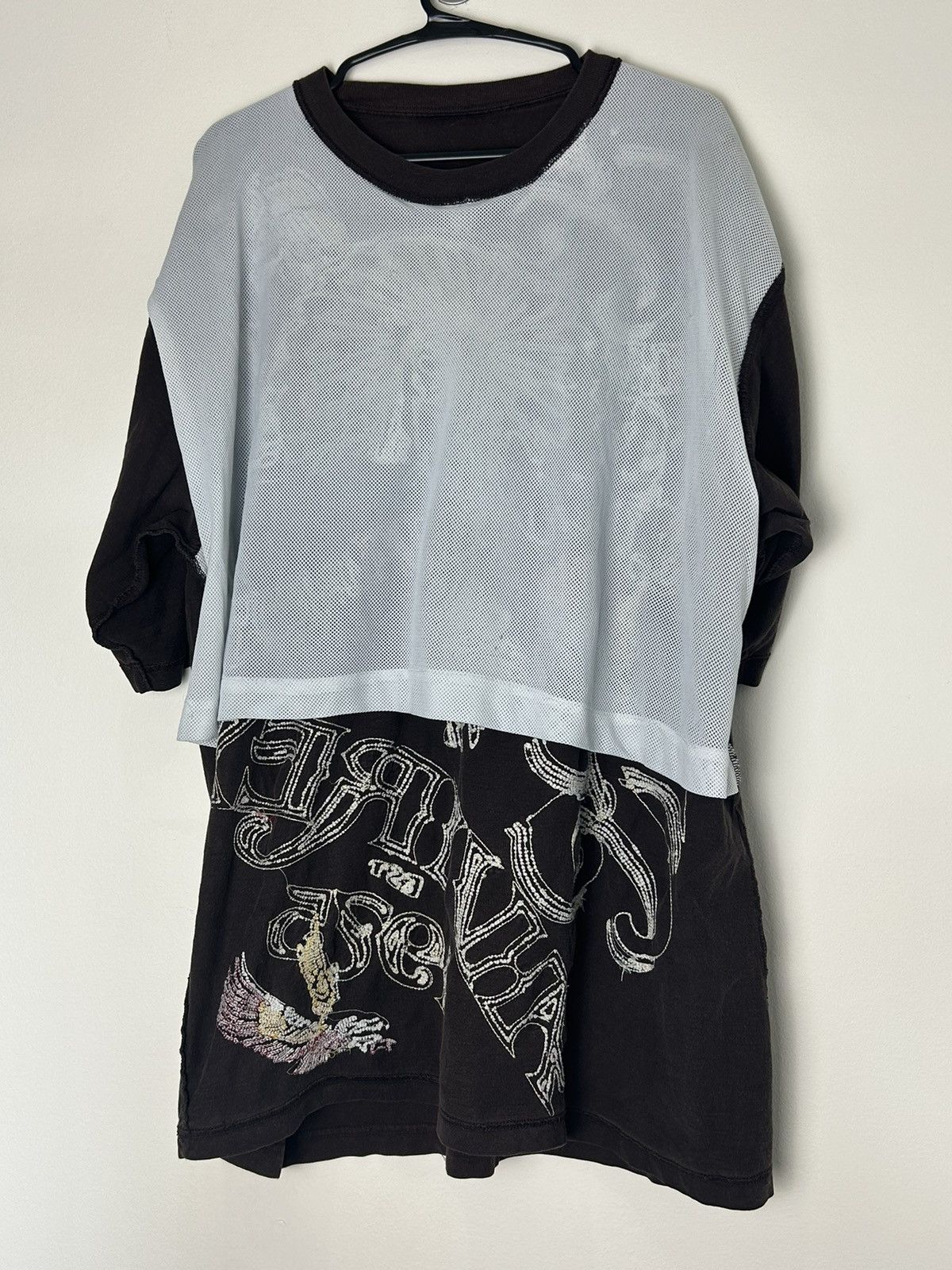 Affliction Avirex Fully Embroidered Heavy Y2K Shirt Size US XXL / EU 58 / 5 - 9 Thumbnail