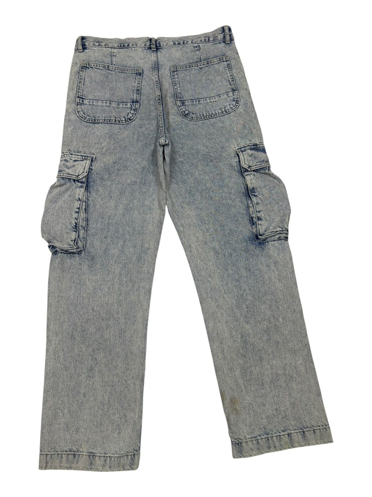 Kapital Vintage Zara Blue Wash Cargo Denim Jeans Size US 36 / EU 52 - 4 Thumbnail