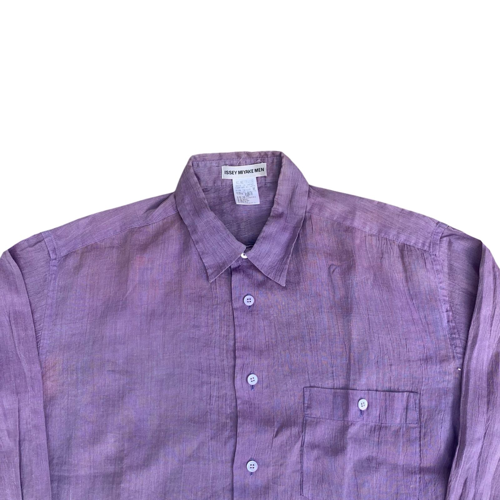 Issey Miyake × Vintage 💥Vintage Issey Miyake Men Linen LS Shirt Size US M / EU 48-50 / 2 - 4 Thumbnail