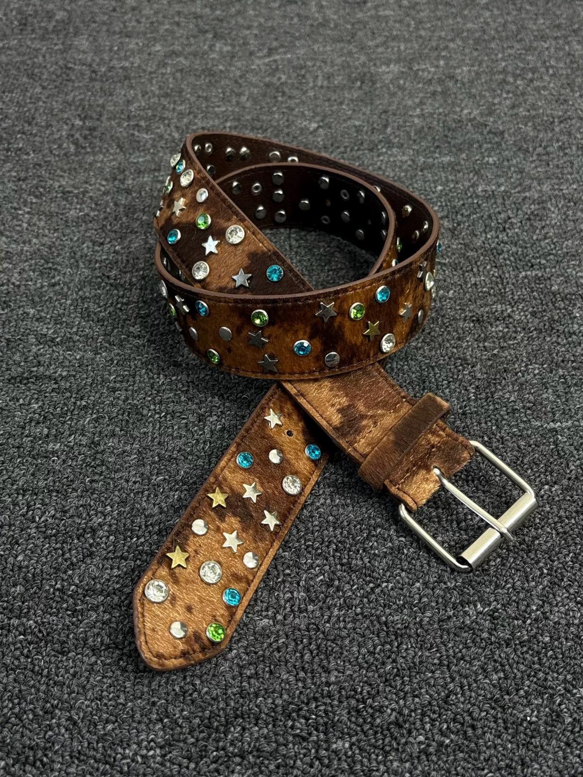 Other Galaxy Gemstone Horse-Hair Y2K Belt Size ONE SIZE - 3 Thumbnail