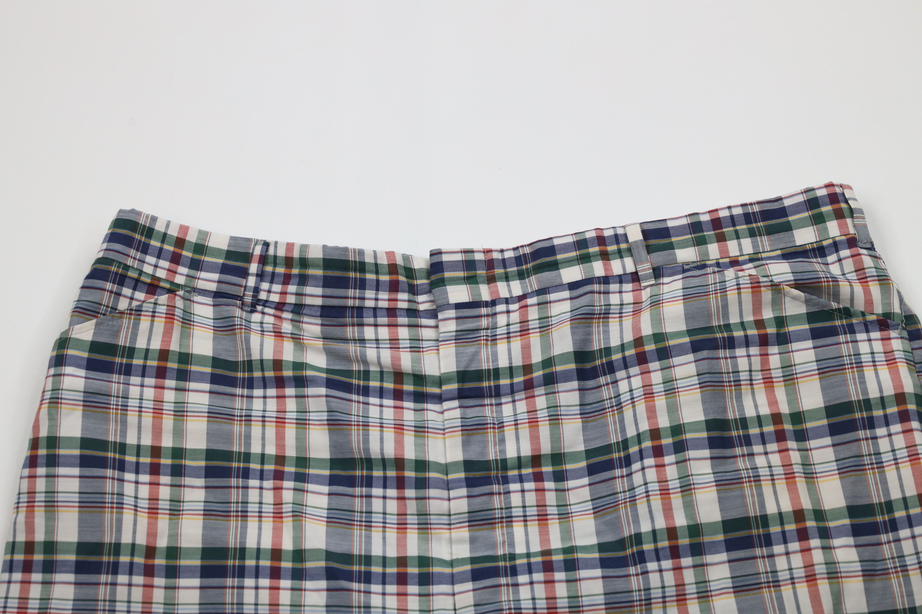 Vintage Vintage 90s Streetwear Plaid Above Knee Chino Shorts USA Size US 40 / EU 56 - 2 Thumbnail