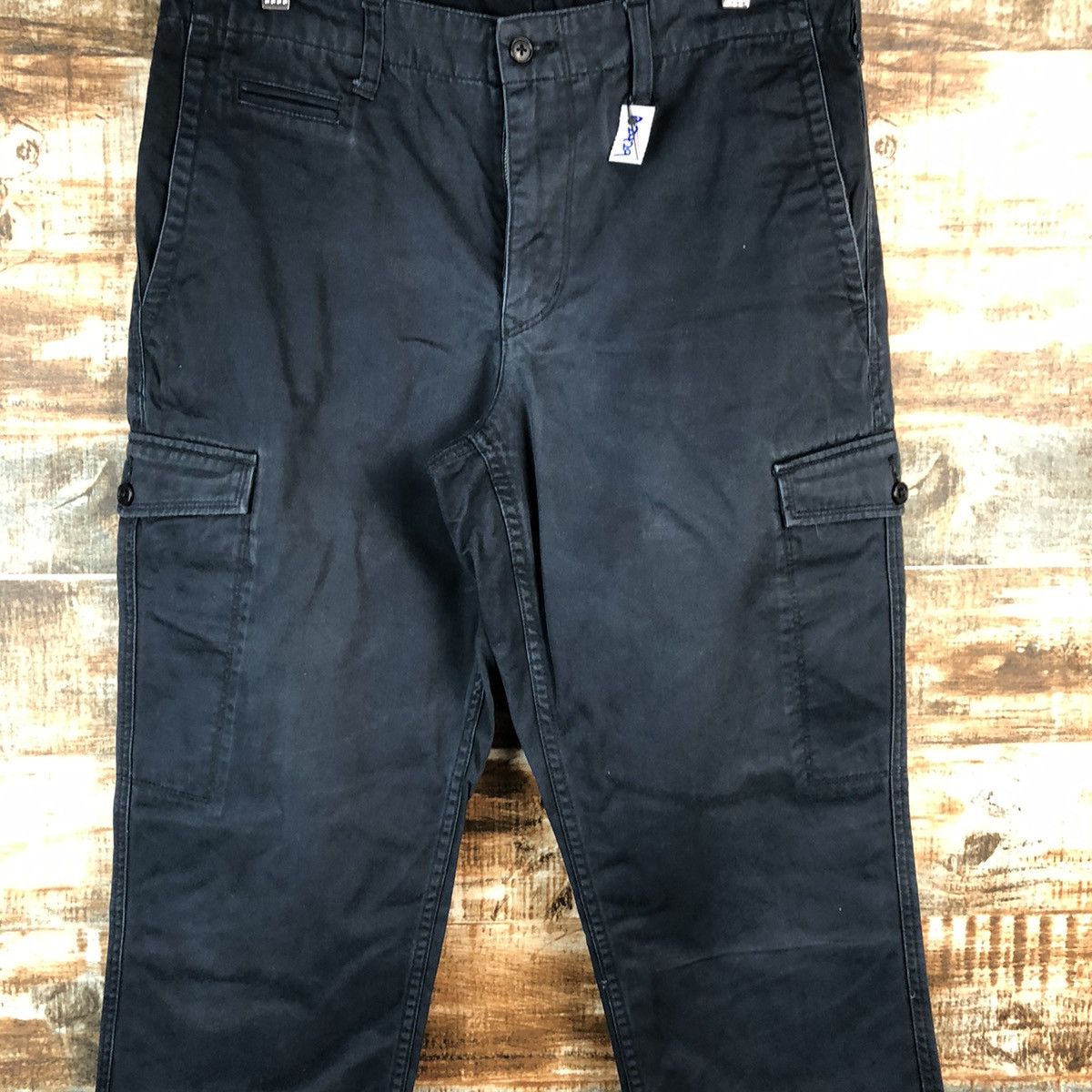 Japanese Brand Japanese Brand Dark Blue Cropped Pants #A2429 Size US 32 / EU 48 - 5 Thumbnail
