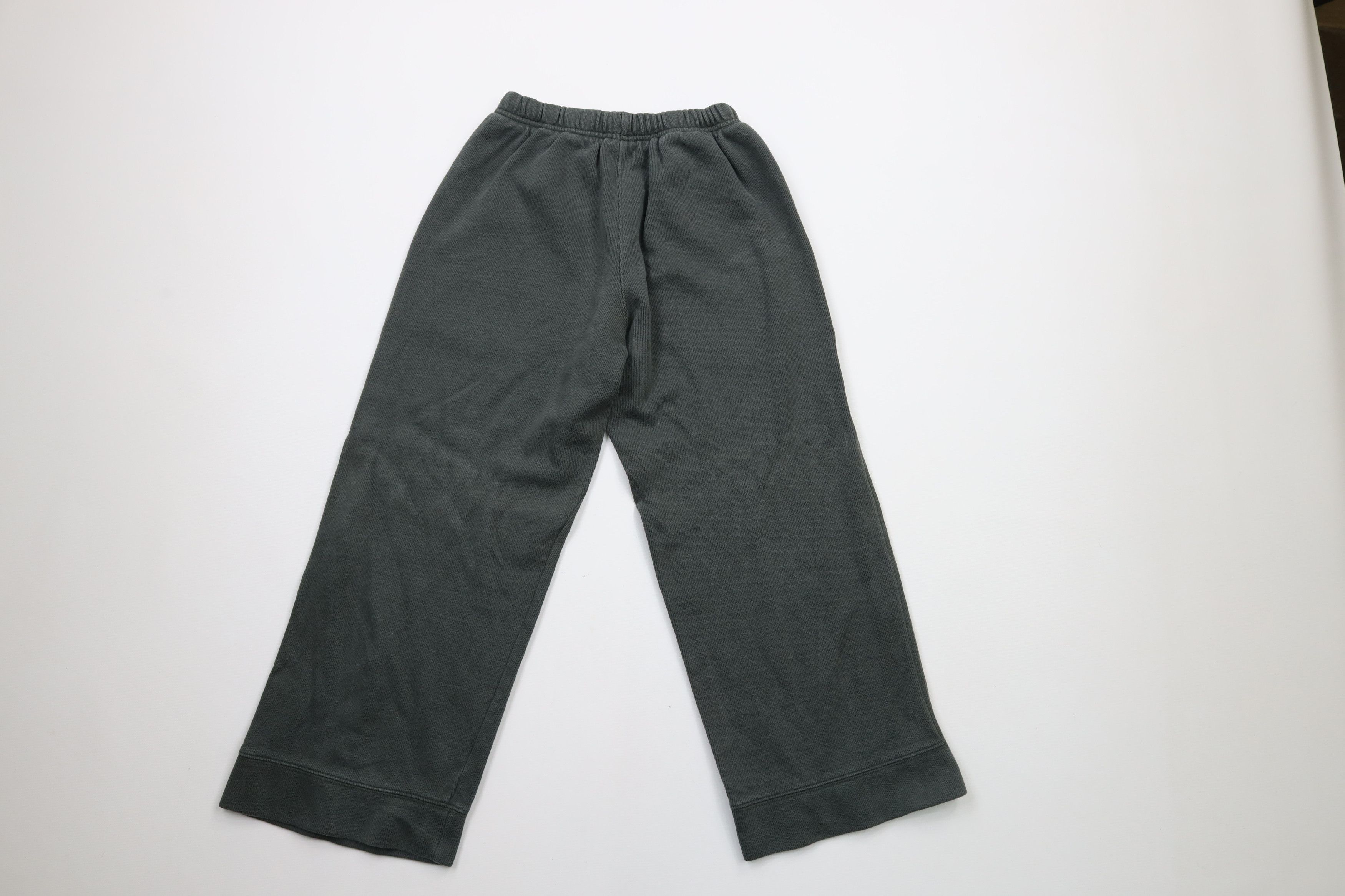 Nike × Vintage Vintage Nike Mini Swoosh Flared Capris Sweatpants Green Size 22" - 7 Thumbnail