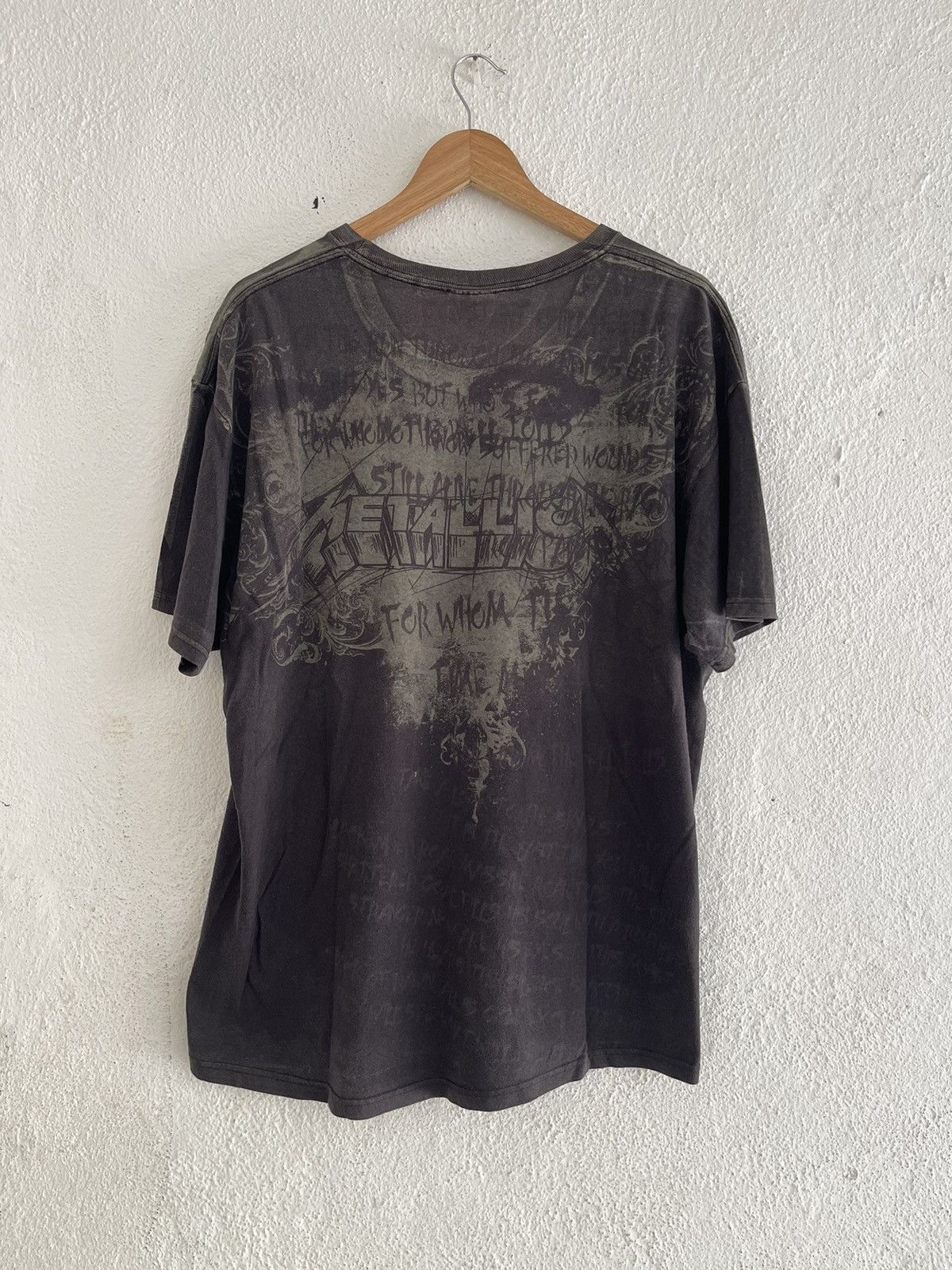 Band Tees × Vintage 2006 Metallica For Whom All Over Print T Shirt Size US XL / EU 56 / 4 - 2 Thumbnail