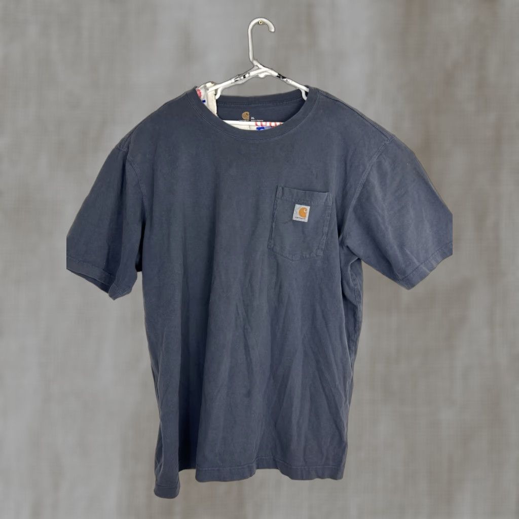 Carhartt Carhartt Mens T-Shirt Gray Pocket Short Sleeve Original Fit XL Size US XL / EU 56 / 4 - 1 Thumbnail
