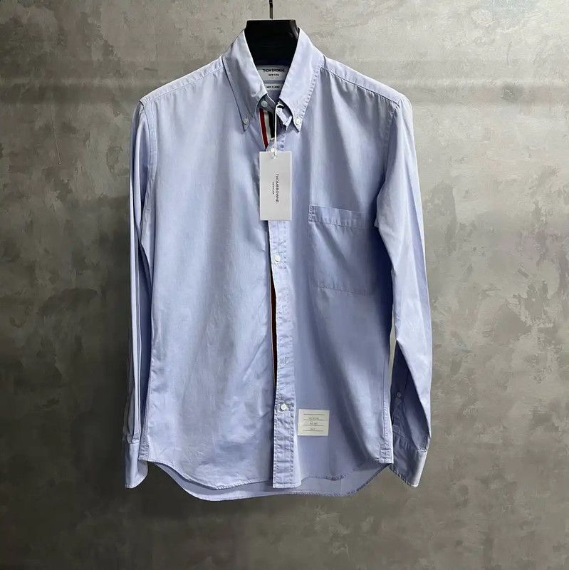 Thom Browne Blue Cotton Men's Shirt 0089