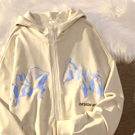 The Unbranded Brand Men's & Women's Gothic Zip-Up Sweatshirt, Plus Size Hip Hop Size US L / EU 52-54 / 3 - 2 Thumbnail