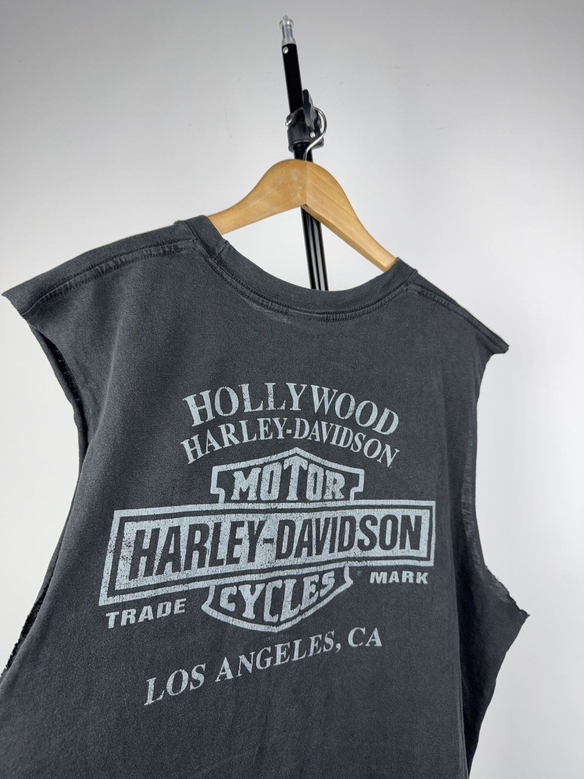 Harley Davidson 00s Harley-Davidson Skull Cutoff Tank Los Angeles VTG Tee Size US L / EU 52-54 / 3 - 11 Thumbnail