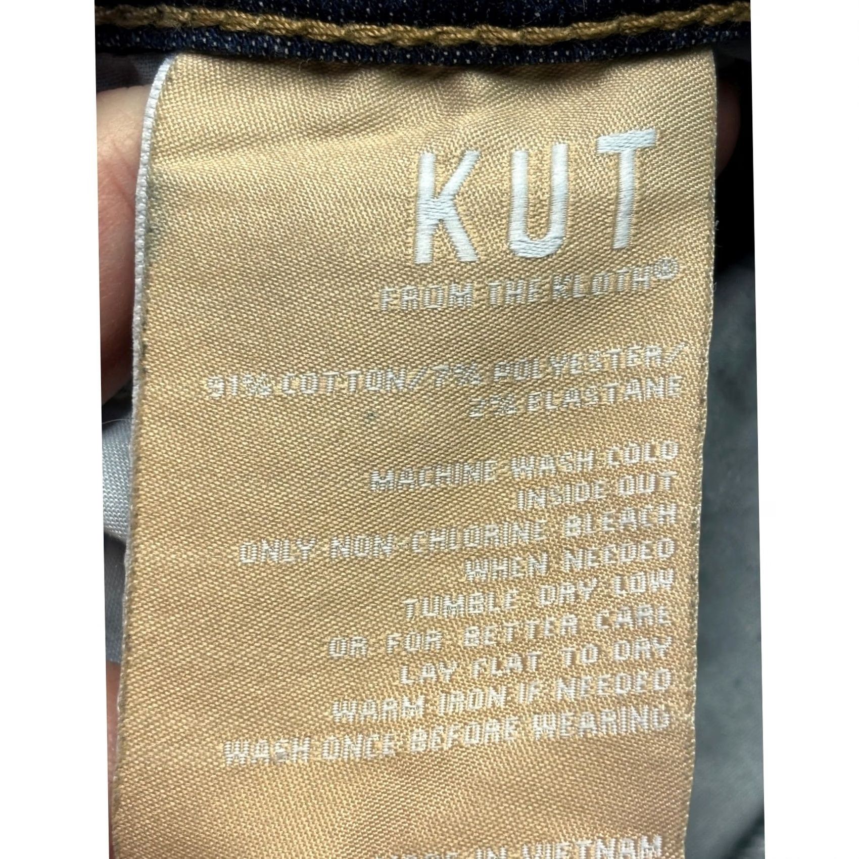 Vintage KUT From The Kloth Catherine Boyfriend Jeans Dark Wash Size 16 W38 L30 Jeans Women Size 38" / US 16 / IT 52 - 7 Thumbnail