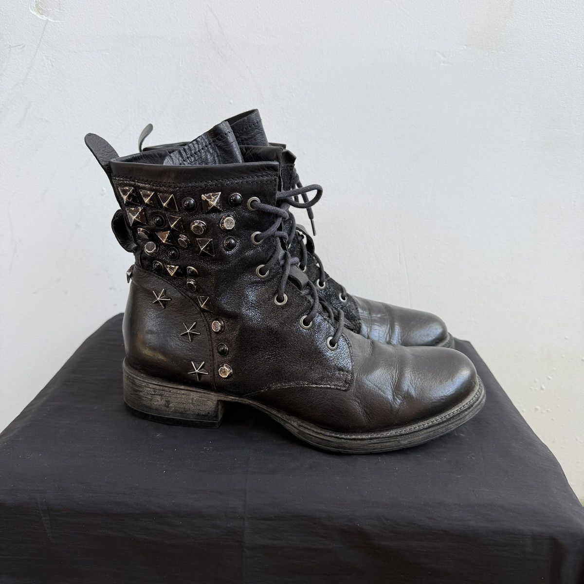 Seditionaries Mjus Avant Garde Leather Ankle Boots With Studs Size US 8.5 / IT 38.5 - 1 Thumbnail