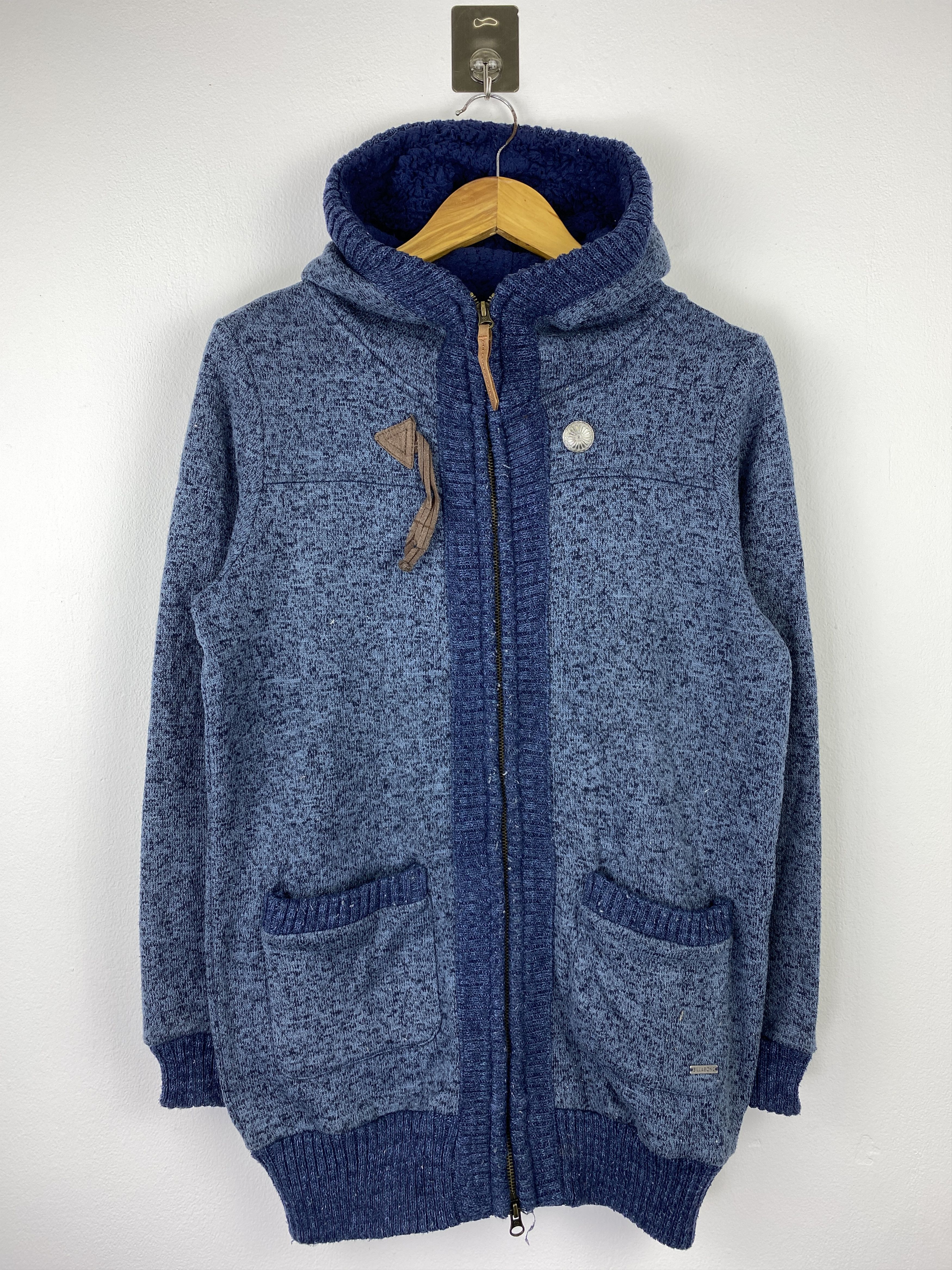 Billabong Vintage Billabong Sherpa Lined Knit Zipper Hoodie BP0052 Size US L / EU 52-54 / 3 - 1 Thumbnail