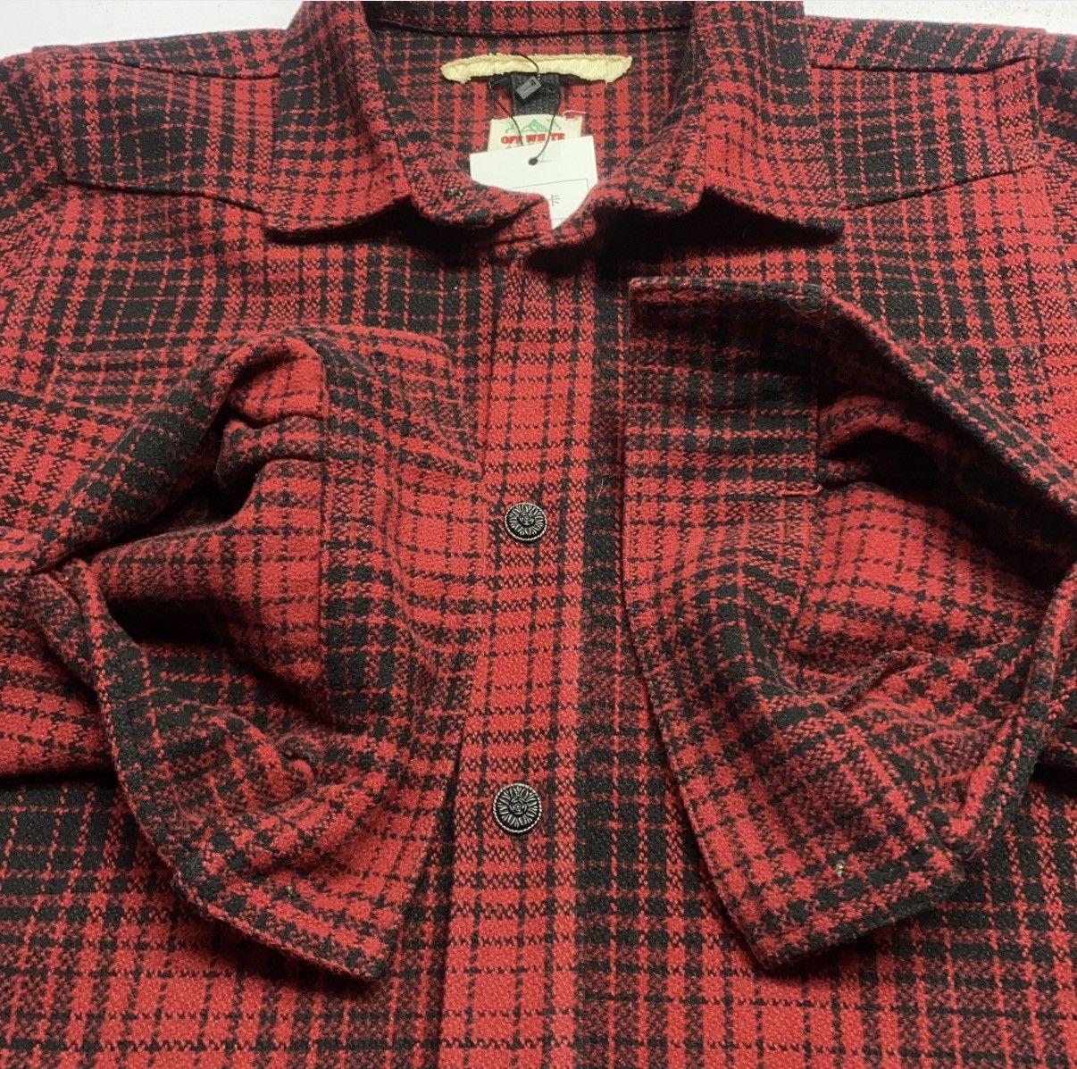 Off-White Off-White FW15 Tartan Red Flannel Shirt Jacket Size US XS / EU 42 / 0 - 6 Thumbnail