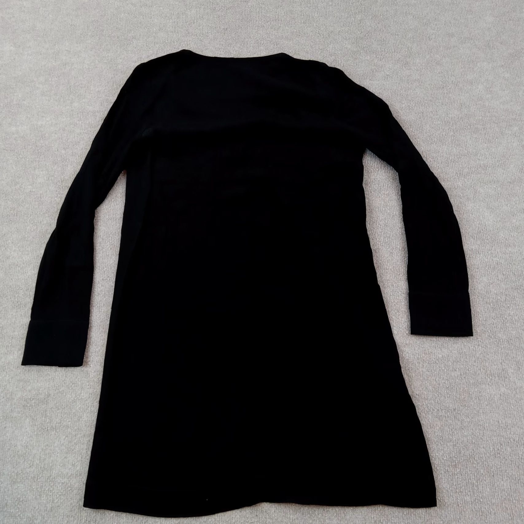 Madewell Madewell Dress Womens Small Black Shift Long Sleeve Button Front V-Neck Casual Size S / US 4 / IT 40 - 7 Thumbnail