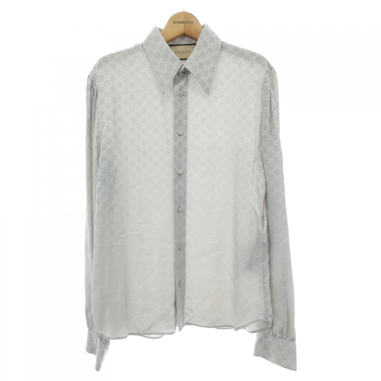 Gucci Gucci Gucci Silk Shirt Textile Dress Shirt 690542ZAISQ DUTY FREE for USA Size ONE SIZE - 1 Thumbnail