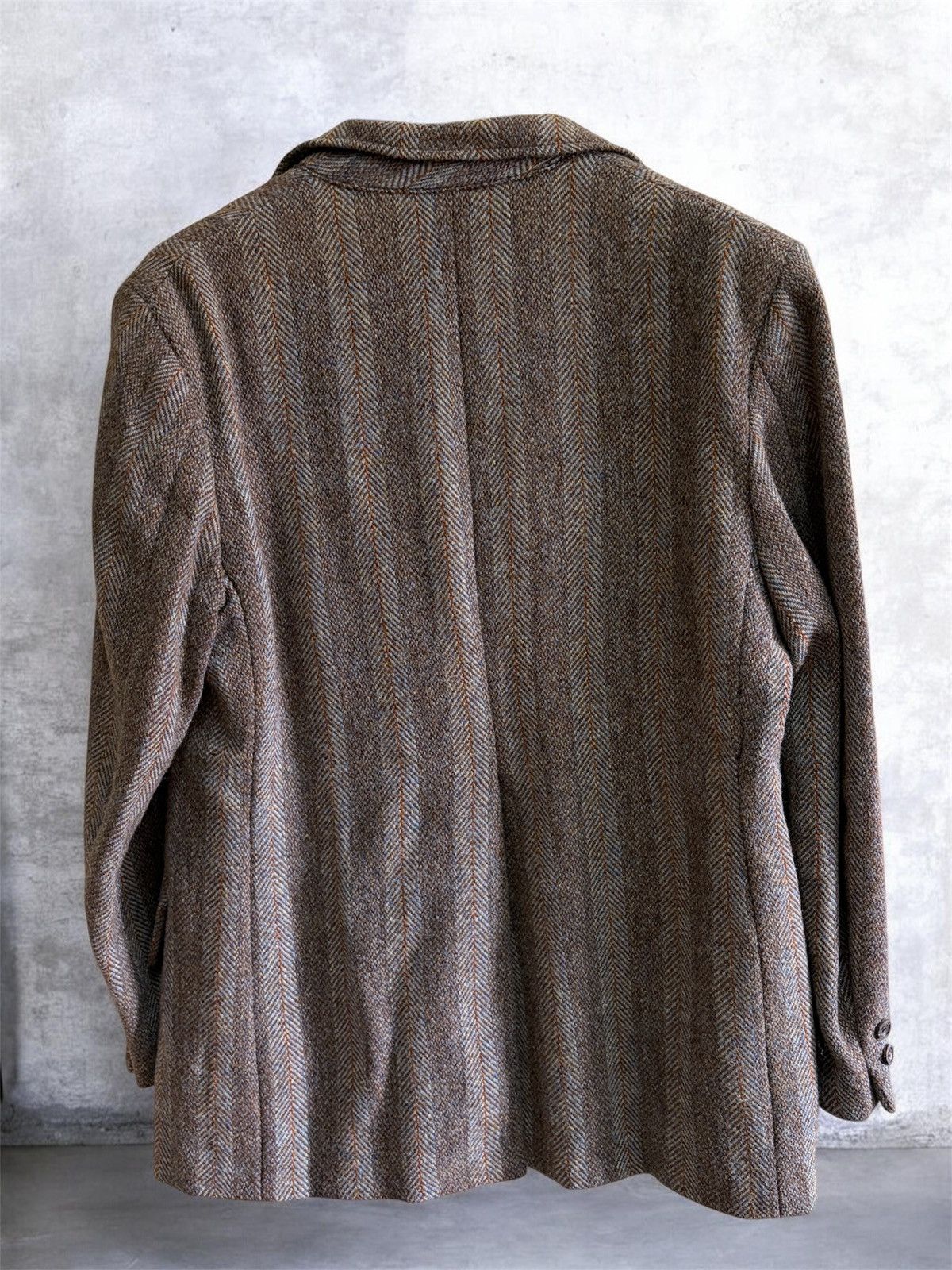 Harris Tweed Rare Vintage 60s Harris Tweed Herringbone Wool Blazer 44 Size 44R - 2 Thumbnail