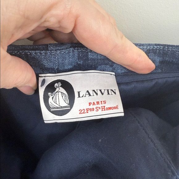 Lanvin LANVIN Paris strapless denim animal print ruffle front dress Size M / US 6-8 / IT 42-44 - 5 Thumbnail