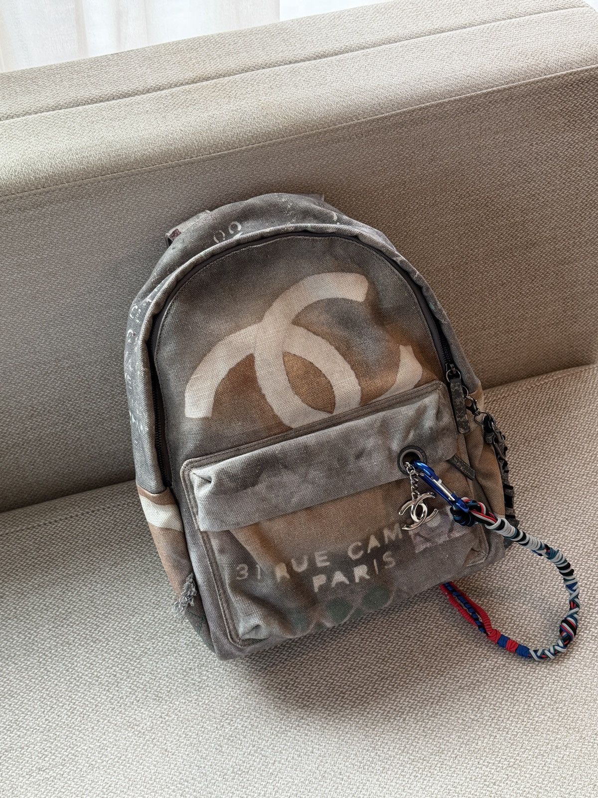 Chanel Chanel 2014 Art School Graffiti Canvas Gray Backpack Size ONE SIZE - 1 Thumbnail