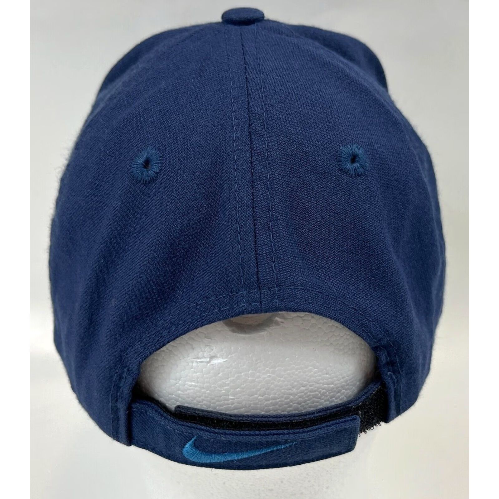 Nike VINTAGE Nike Strapback Hat Cap Wool Blend Embroidered Spellout Navy Blue One Size Adjustable Unisex Adults Baseball Cap Mens Womens Boys Girls Size ONE SIZE - 6 Thumbnail