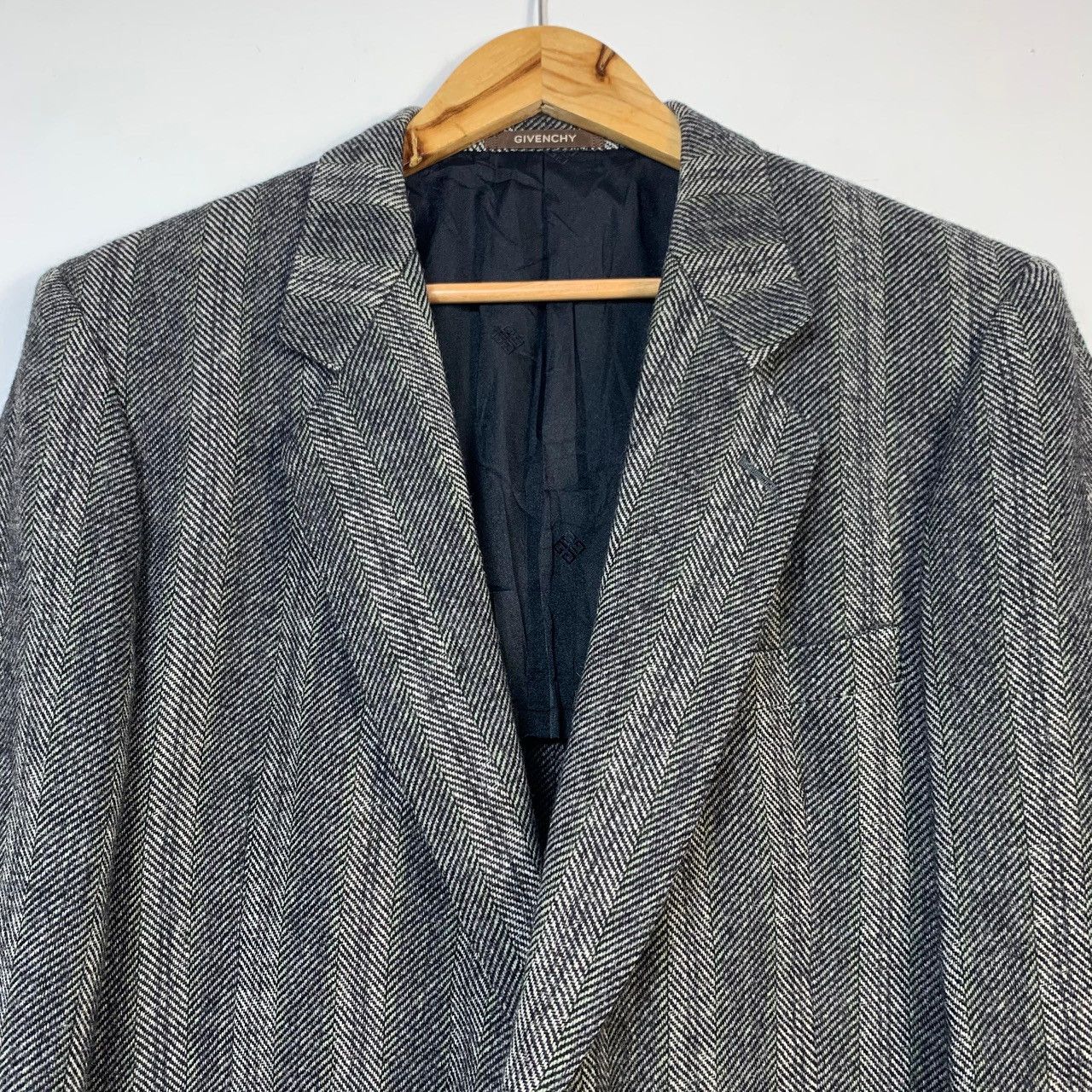 Givenchy 90s GIVENCHY STRIPED WOOL BLAZER Size 38S - 5 Thumbnail