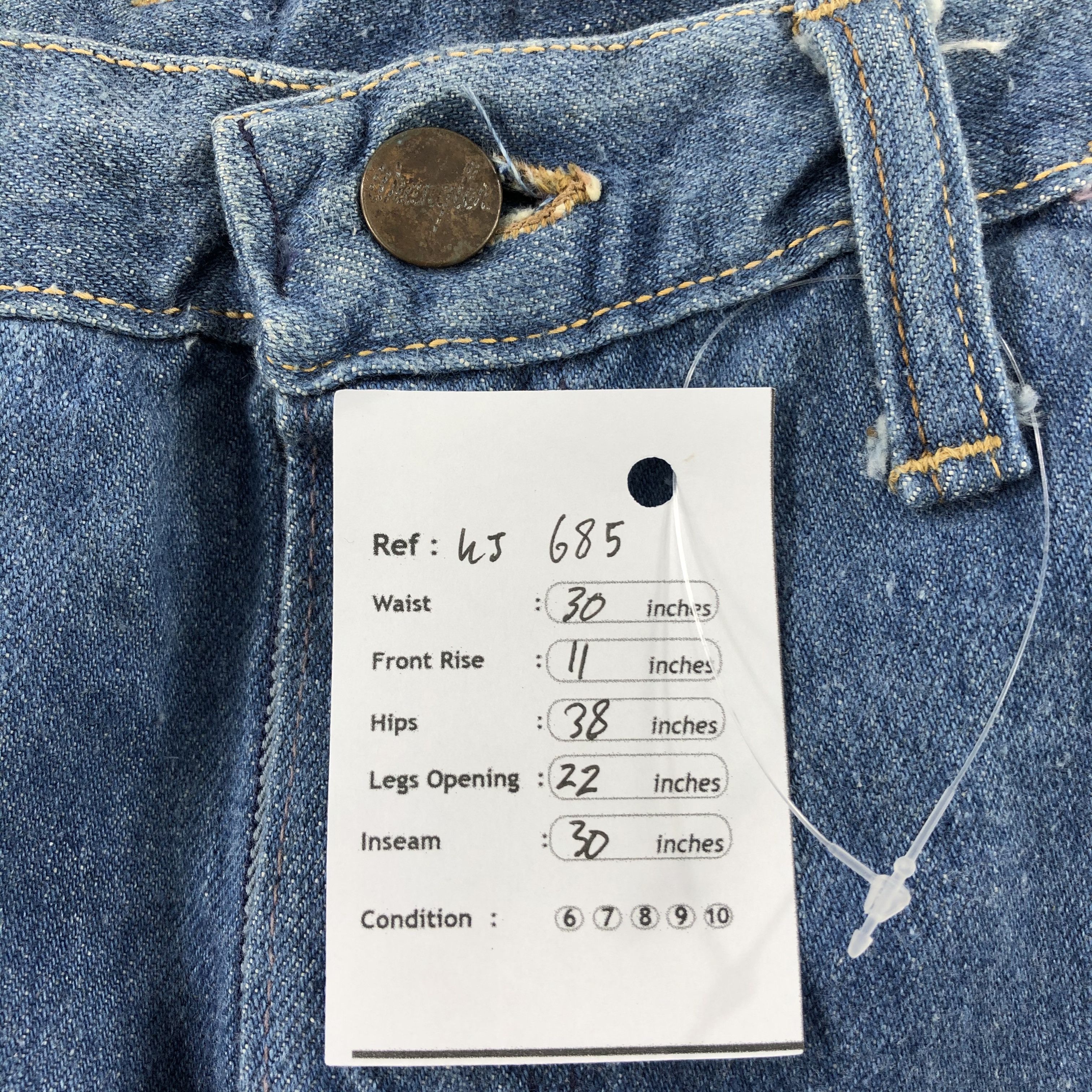 Wrangler Vintage Wrangler Jeans Blue Wash Flare Denim KJ685 Size US 29 - 9 Thumbnail