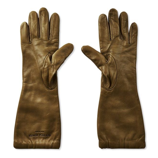 Bottega Veneta Bottega Veneta Bv Gloves in Green Size ONE SIZE - 3 Thumbnail