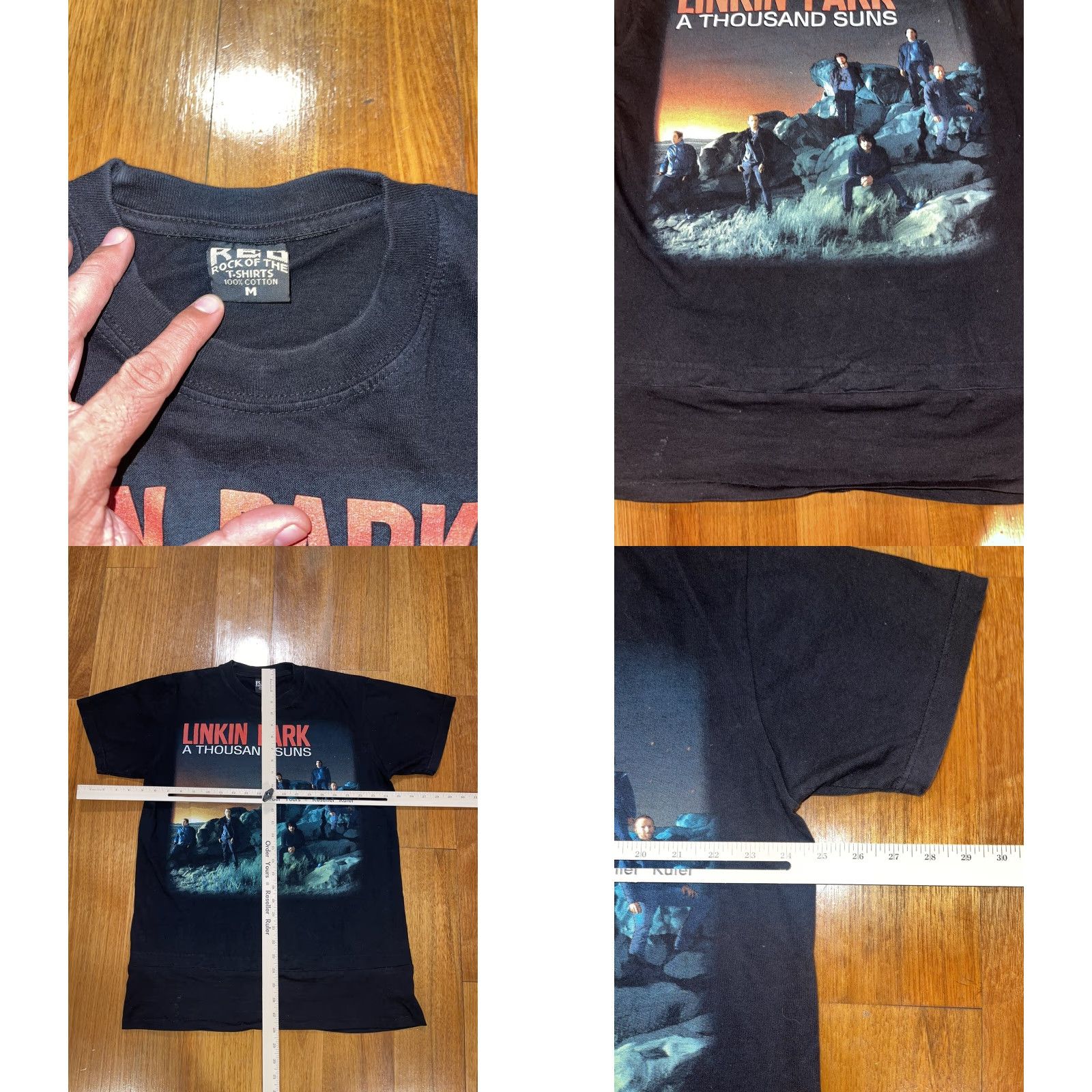 Vintage VINTAGE Linkin Park World Tour T-Shirt Black M Unisex Adults Graphic Print Band 2000s 2010s Mens Womens Size US M / EU 48-50 / 2 - 8 Thumbnail