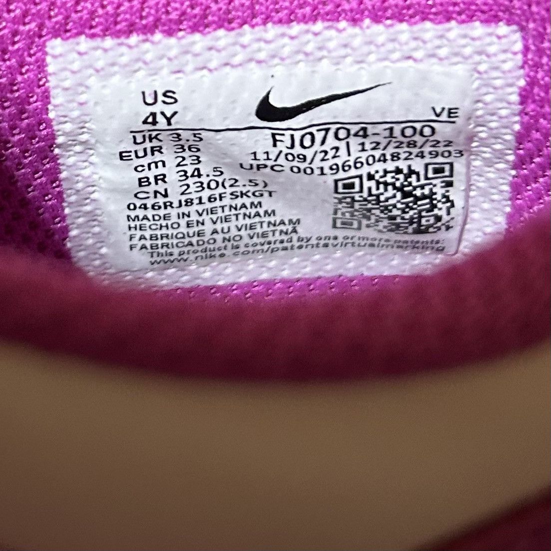 Nike Nike Dunk Low Fuchsia Pink FJ0704-100 GS 4Y 5.5W Women’s NEW Size US 5.5 / IT 35.5 - 6 Thumbnail