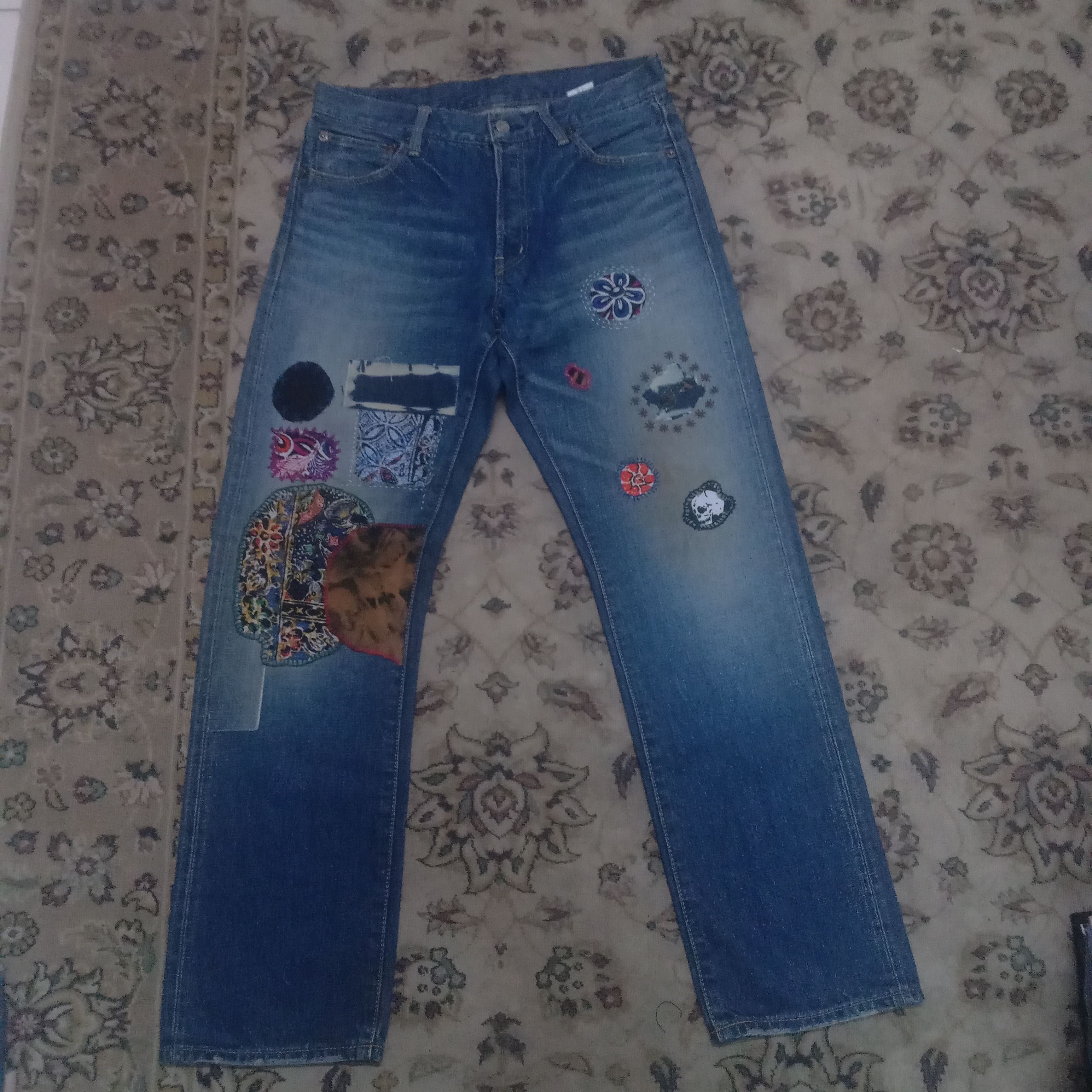 Kapital Vintage Japan Selvedge Denim Sashiko Bandana Kapital Grunge Size US 29 - 1 Thumbnail