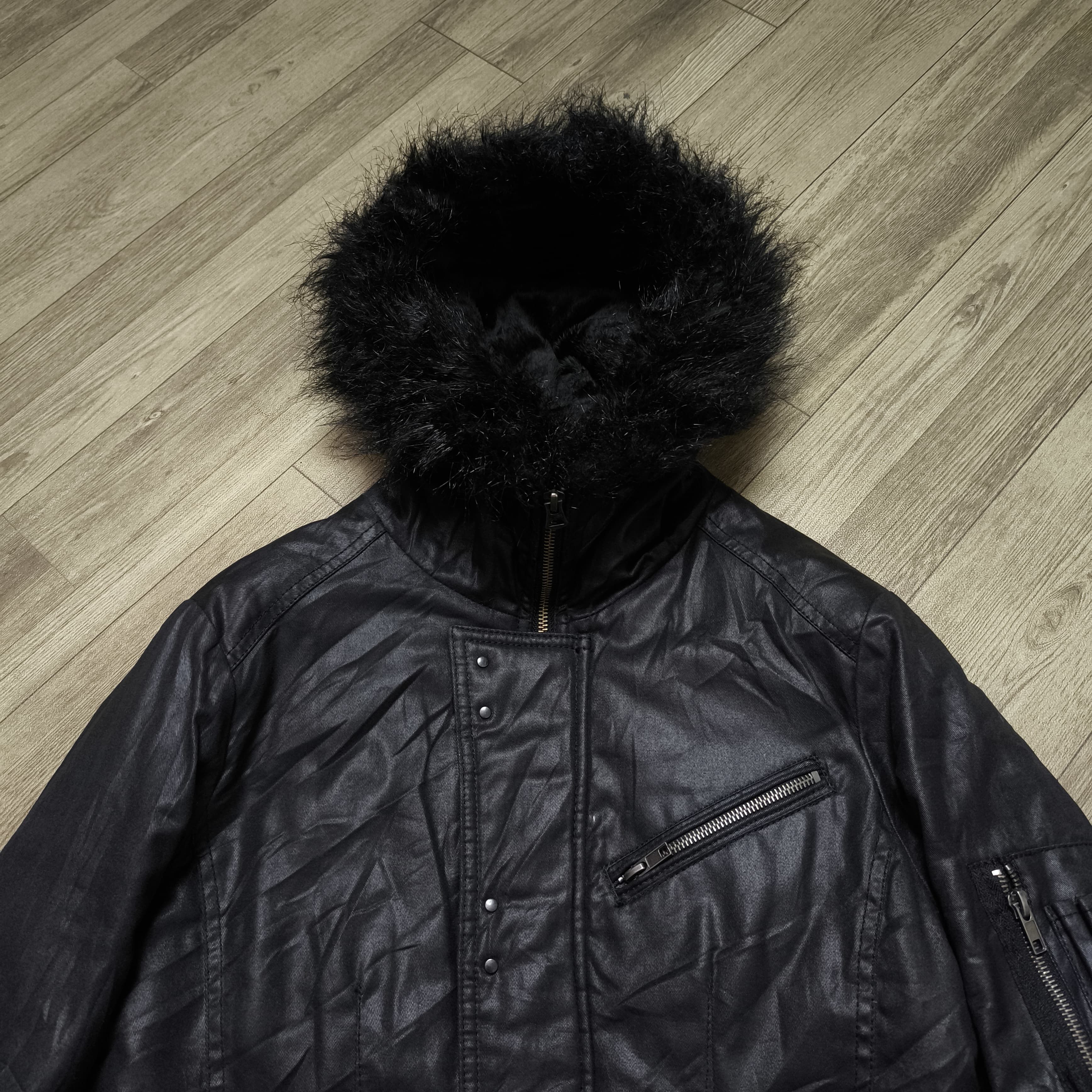 14th Addiction 2000s Japanese brand Civarize Waxed Fur Trim Jacket Size US S / EU 44-46 / 1 - 4 Thumbnail