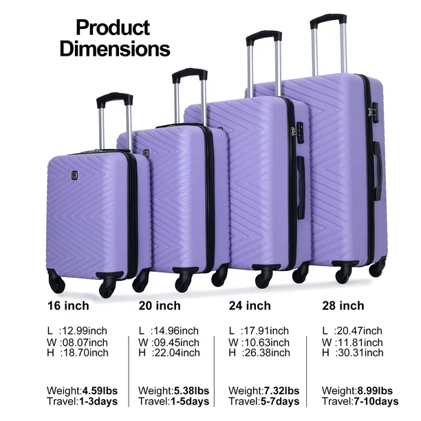 Other Royalty Purple - 4 Set Luggage Size ONE SIZE - 3 Thumbnail