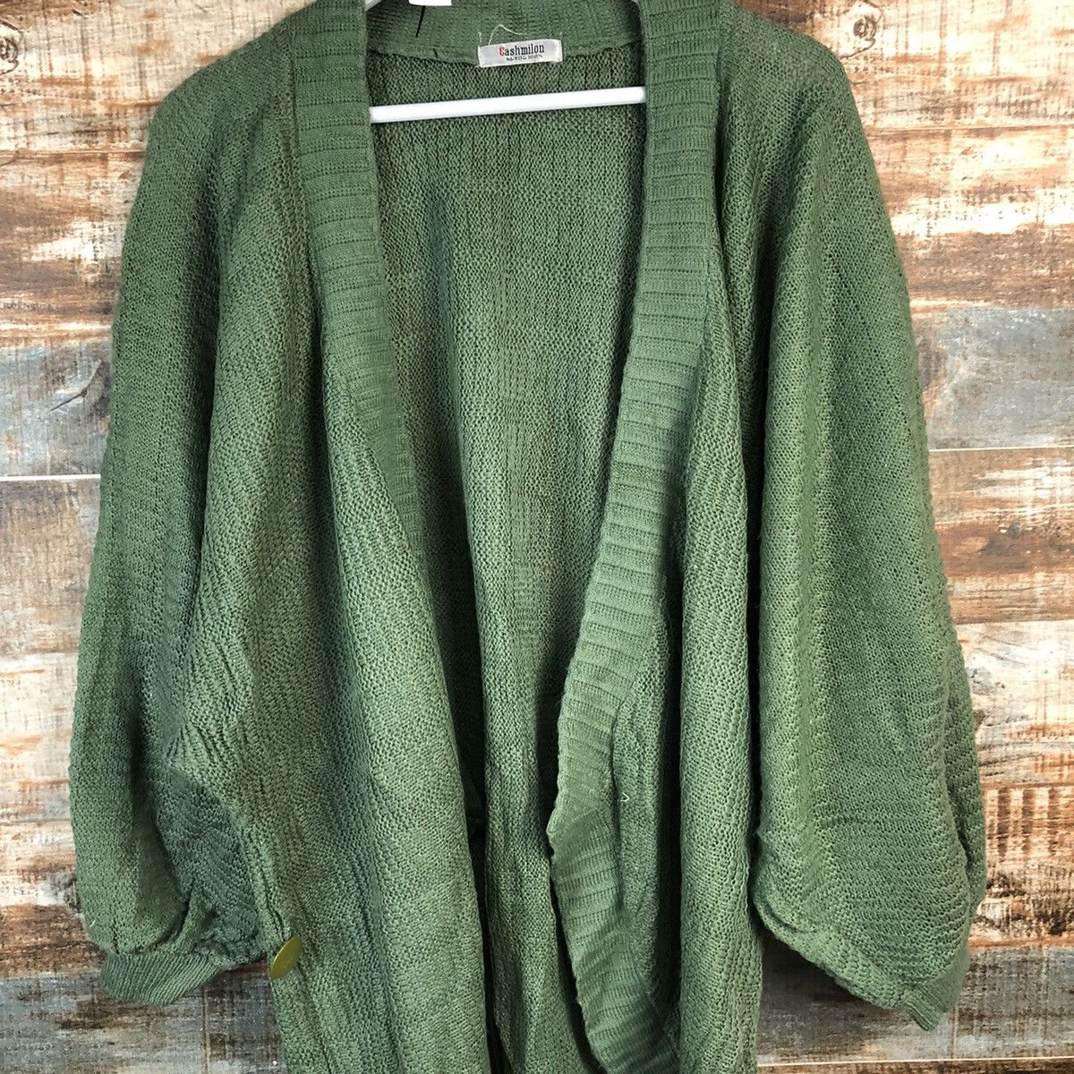 Japanese Brand DL Cashmilon Green Cardigan Knitwear #C484 Size XL / US 12-14 / IT 48-50 - 5 Thumbnail