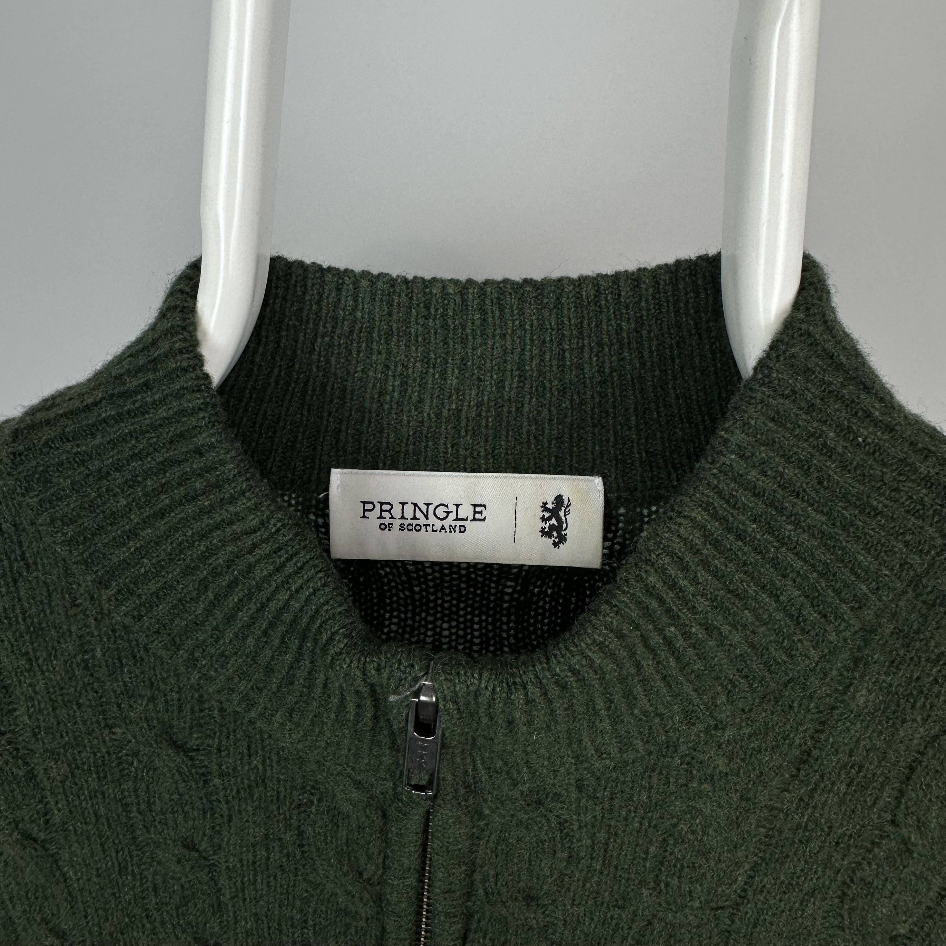 Pringle Of Scotland Pringle Of Scotland sweater men zip L green wool Size US L / EU 52-54 / 3 - 3 Thumbnail
