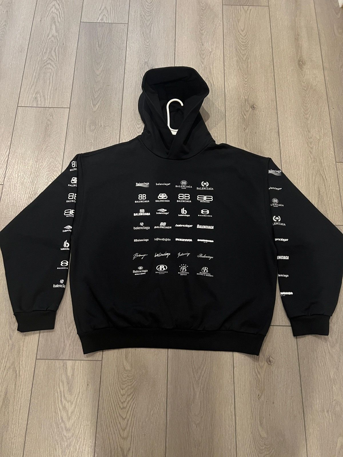 Balenciaga Balenciaga Monogram Logo Hoodie Size US XS / EU 42 / 0 - 3 Thumbnail
