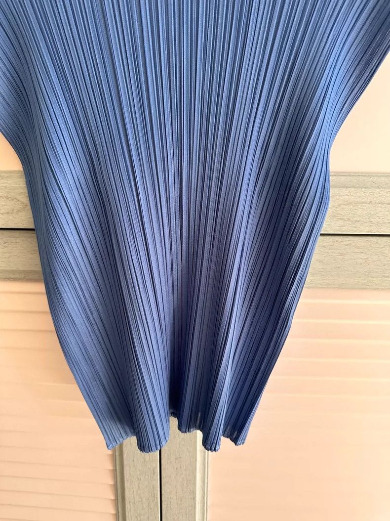 Issey Miyake issey miyake size:one size Blue short-sleeved top 2505-Nex Size XXS / US 00 / IT 34 - 4 Thumbnail