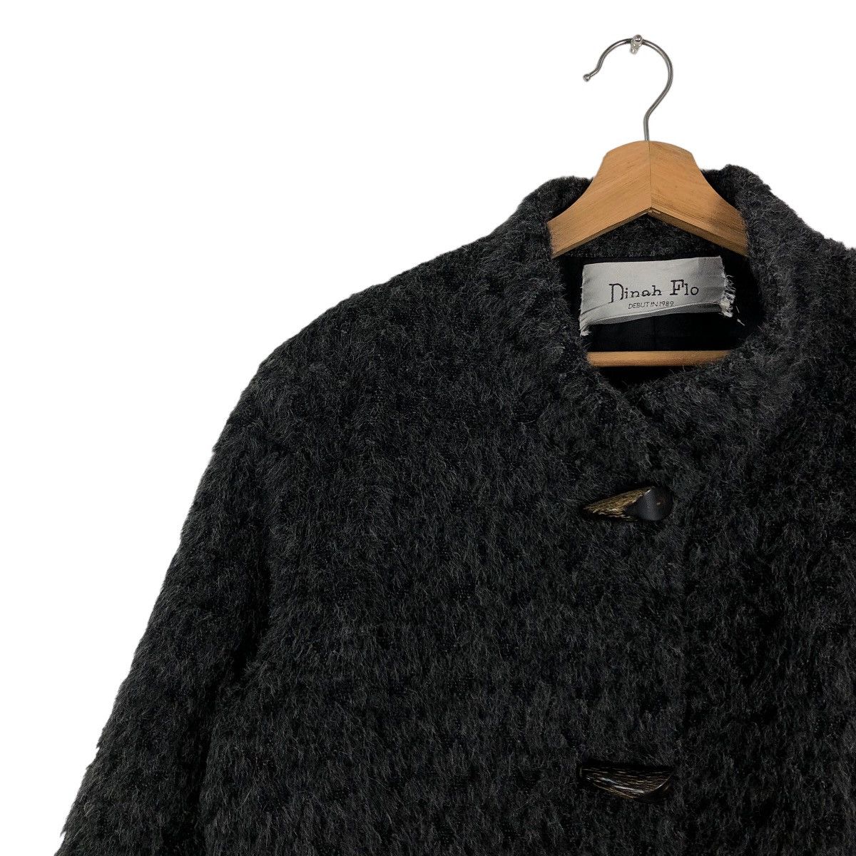 Designer 🔥Wool Mohair Cropped Jacket Dinah Flo Debut in 1989 Size US M / EU 48-50 / 2 - 6 Thumbnail
