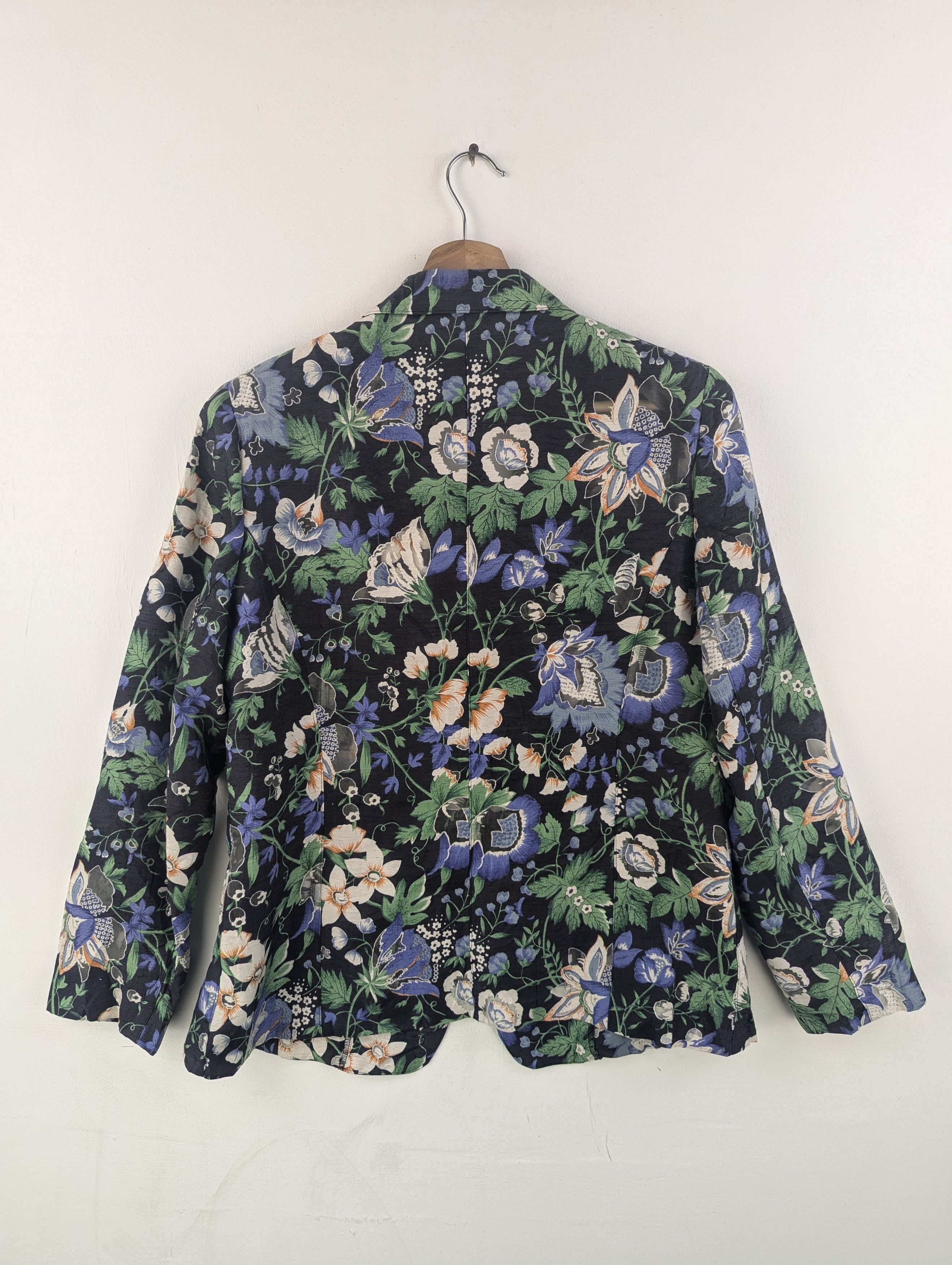 Japanese Brand Vintage Blazer Jacket Floral Motif Transparent Size M / US 6-8 / IT 42-44 - 11 Thumbnail