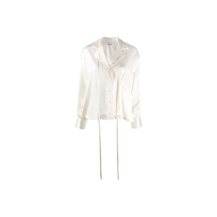 Loewe Loewe White Long Sleeve Button-Up Shirt Size S / US 4 / IT 40 - 1 Thumbnail