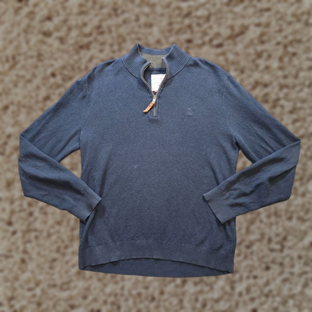 FatFace Fat Face Sweater Men Size Medium Blue 1/4 Zip Cashmere Blend Knit Casual Career Size US M / EU 48-50 / 2 - 1 Thumbnail