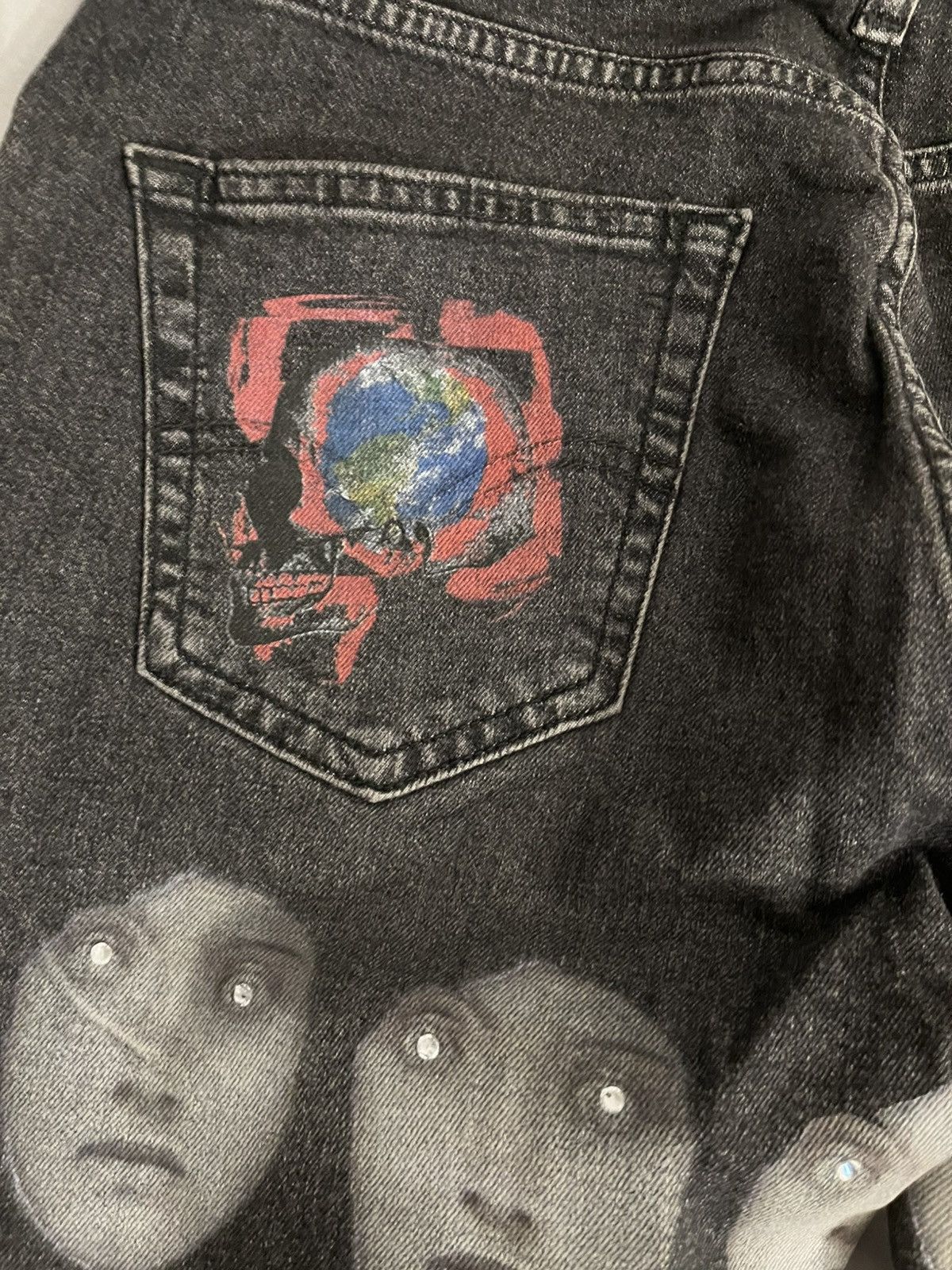 Other Grey wicked violence face denim Size US 29 - 10 Thumbnail
