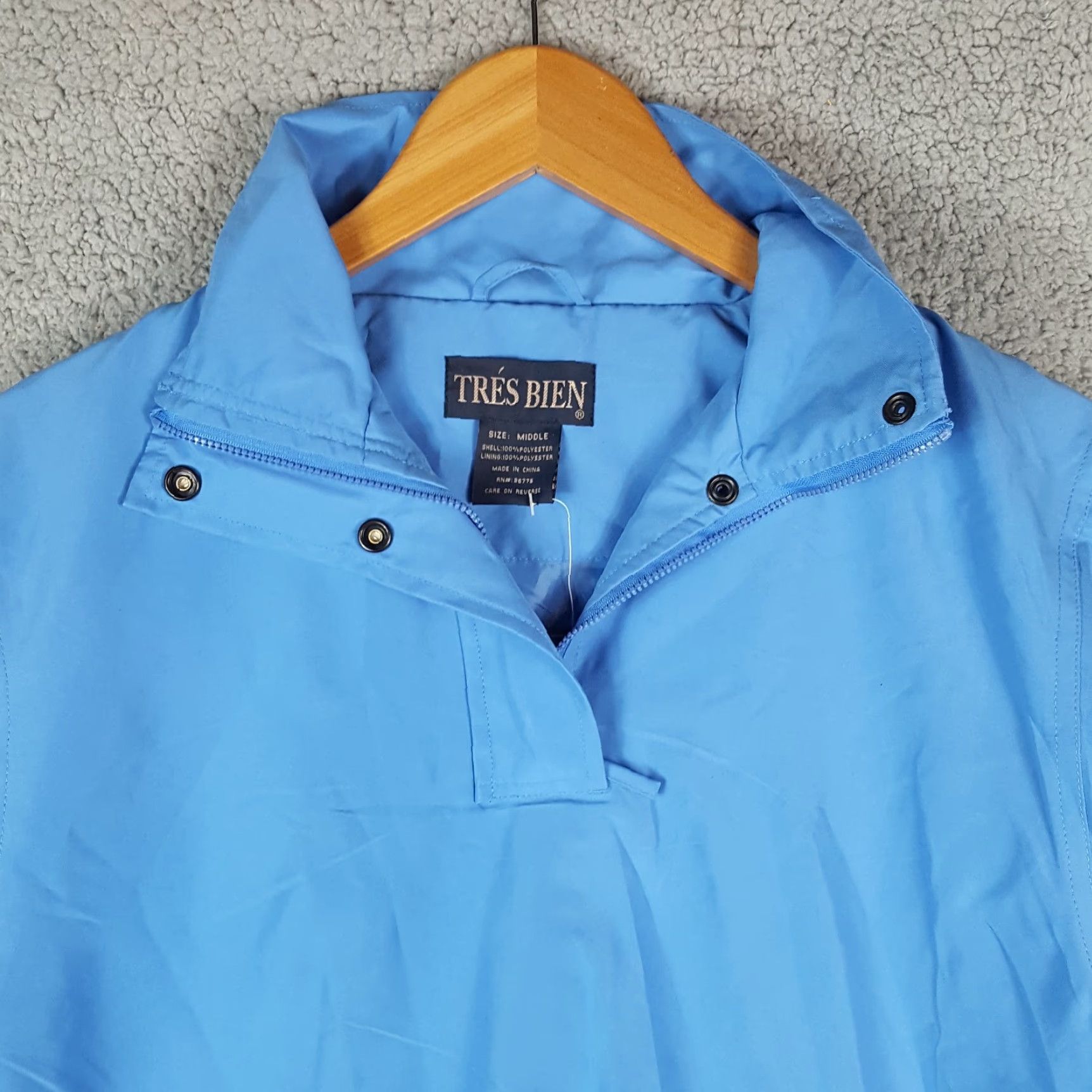 Tres Bien VINTAGE Tres Bien Windbreaker Jacket Women's M Blue Golf Windbreaker Size M / US 6-8 / IT 42-44 - 2 Thumbnail
