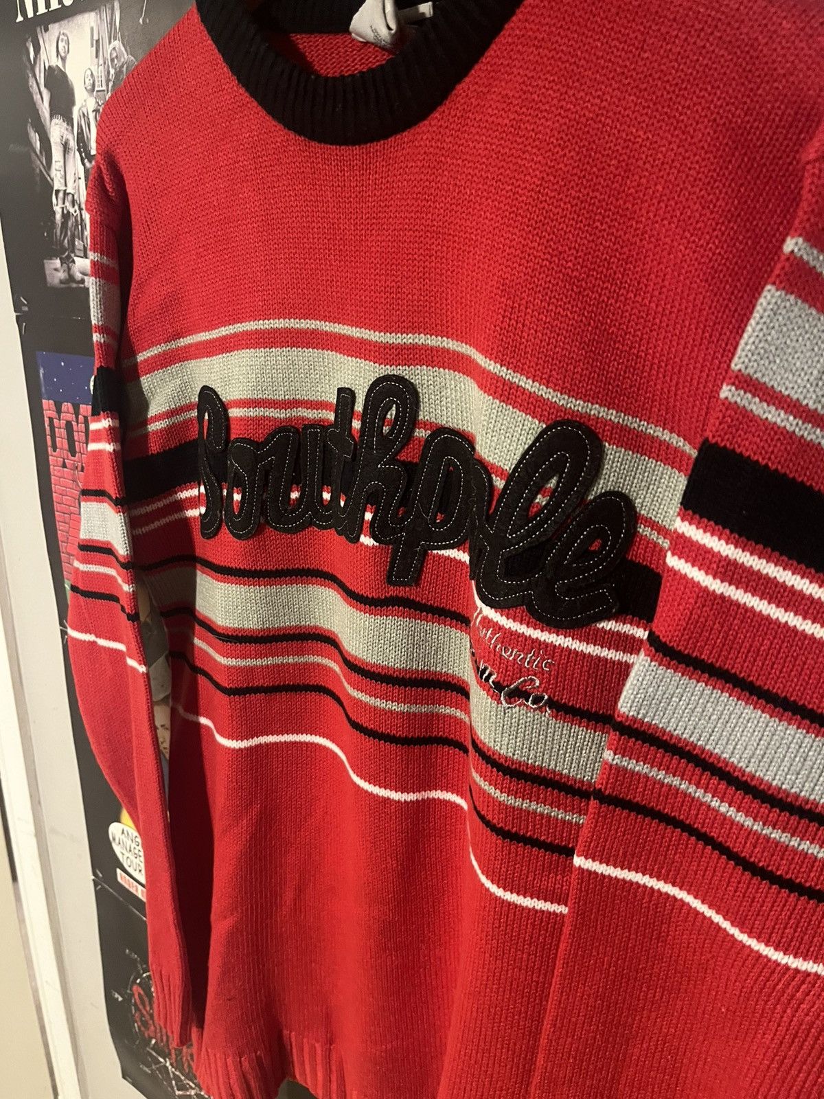 Southpole Y2K SouthPole Embroidered Knit Oversized Stripped Sweater Size US M / EU 48-50 / 2 - 2 Thumbnail