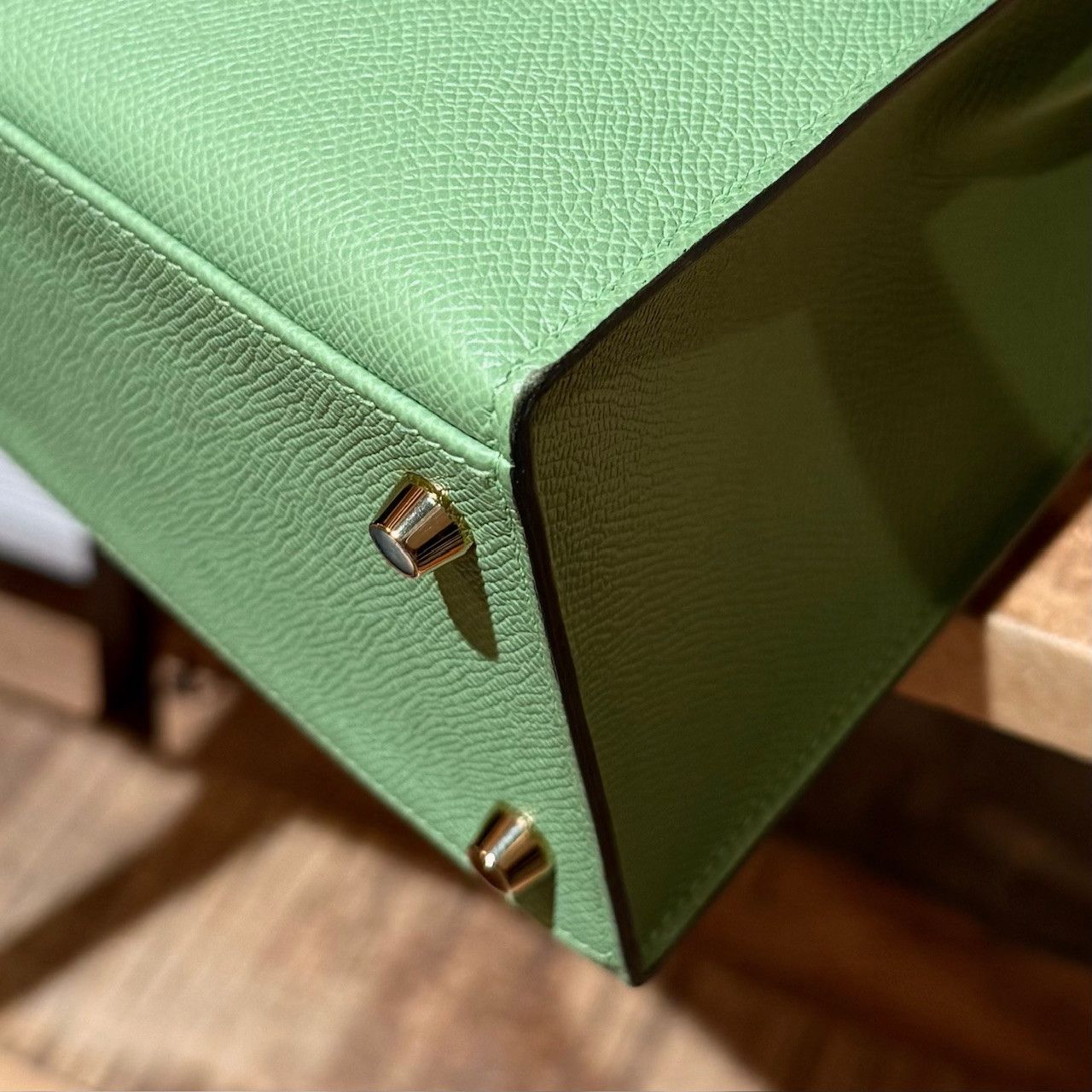 Hermes Hermès 2021 Criquet Green Epsom Kelly II Sellier 28 GHW Bag Size ONE SIZE - 12 Thumbnail