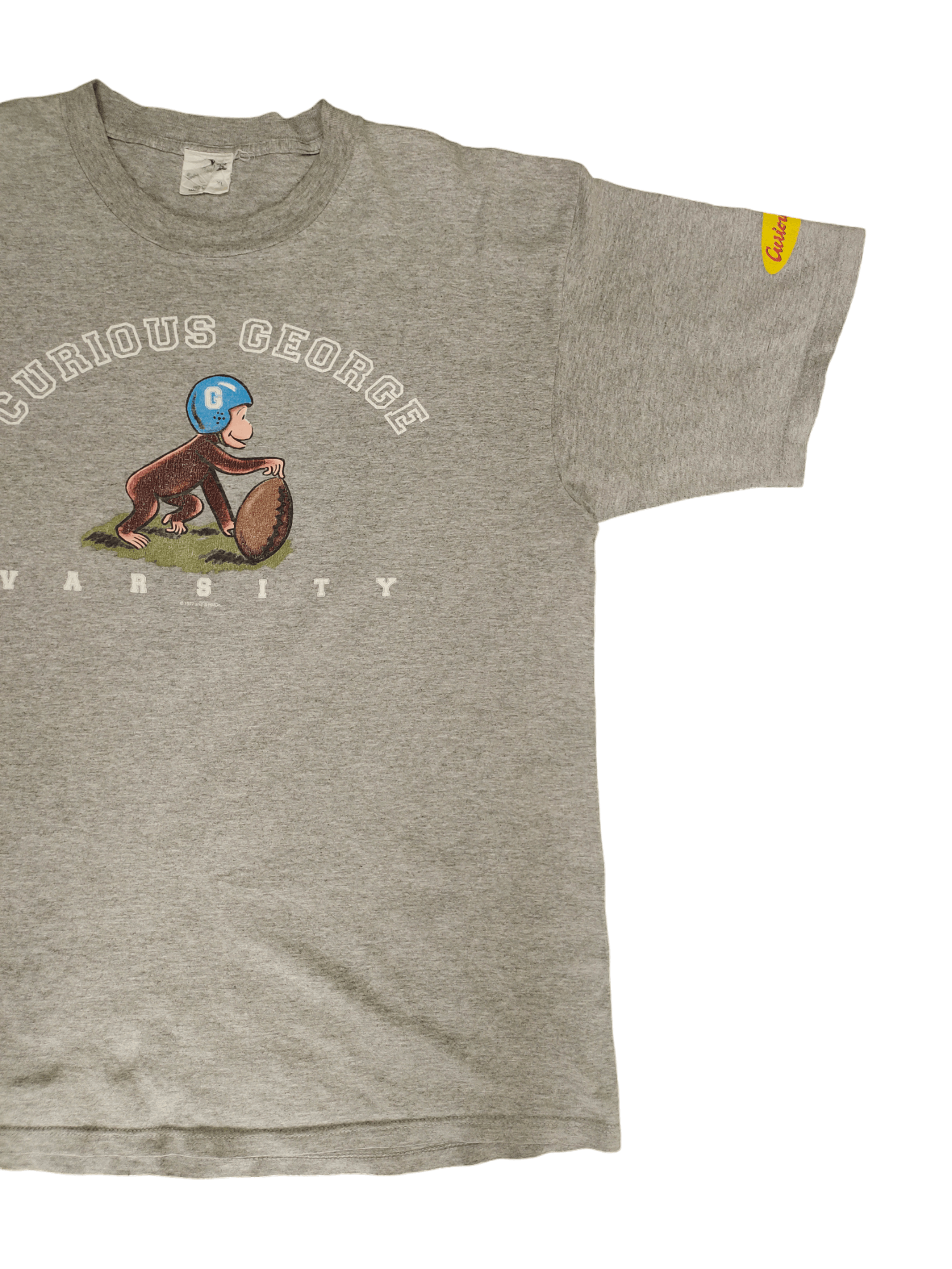 Vintage Vintage 90's Curios George Varsity 1997 T-Shirt Size US XL / EU 56 / 4 - 6 Thumbnail
