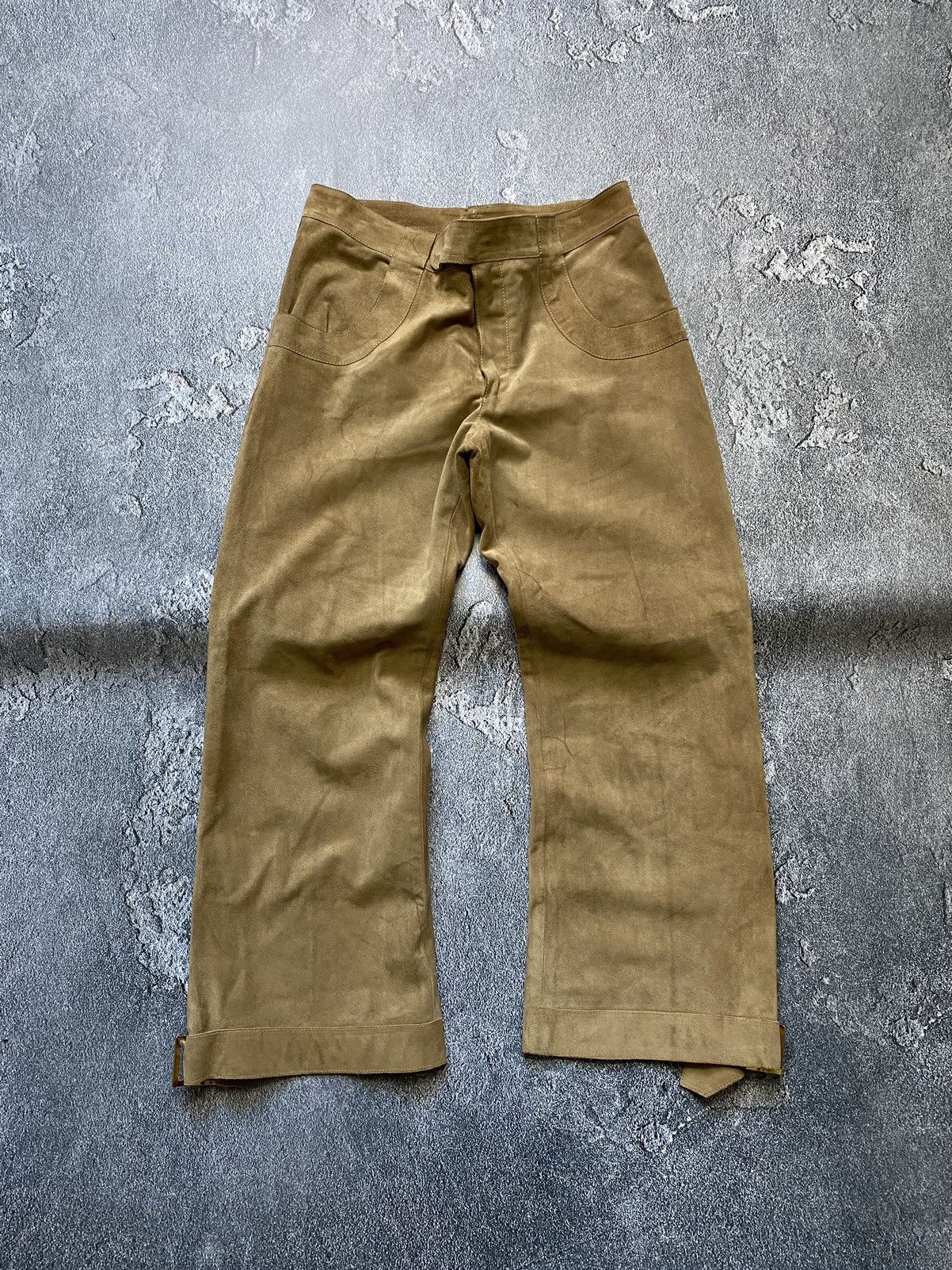 Marni Marni suede leather pelle wide pants Size 28" / US 6 / IT 42 - 1 Thumbnail