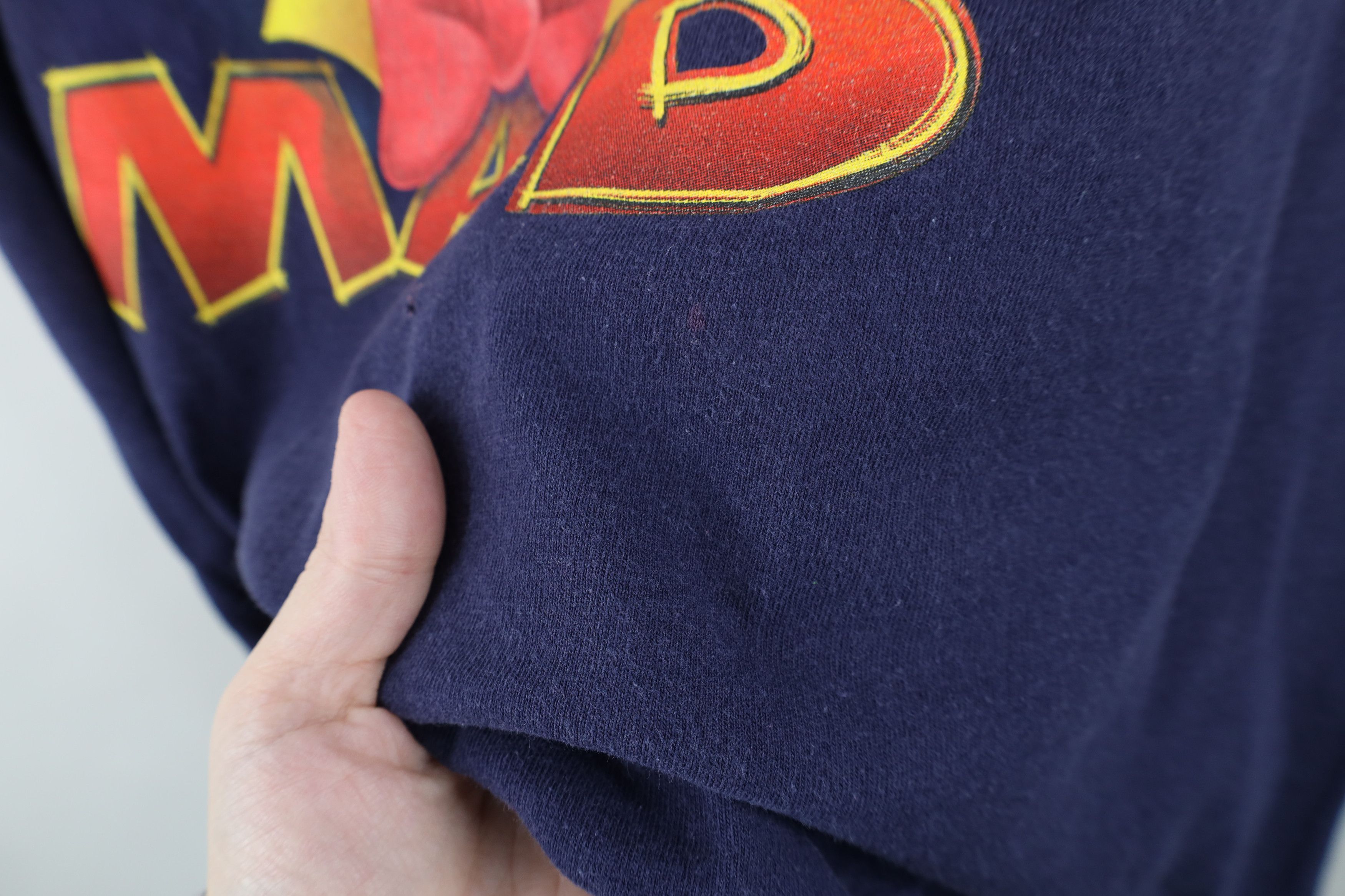 Disney × Vintage Vintage 90s Disney Donald Duck Mad Attitude T-Shirt Blue Size US M / EU 48-50 / 2 - 6 Thumbnail