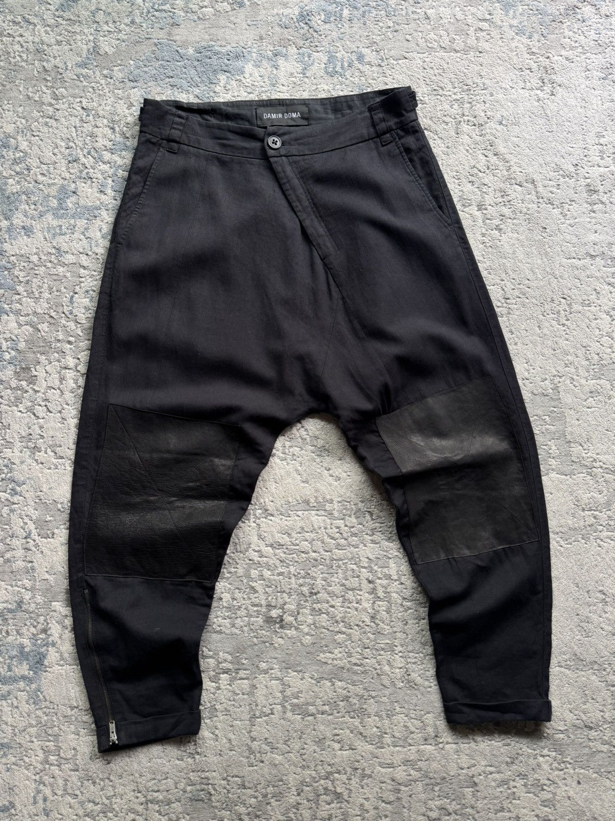 Damir Doma Damir Doma Linen/Leather Asymmetrical Pants Size 44 Size US 44 / EU 60 - 2 Thumbnail