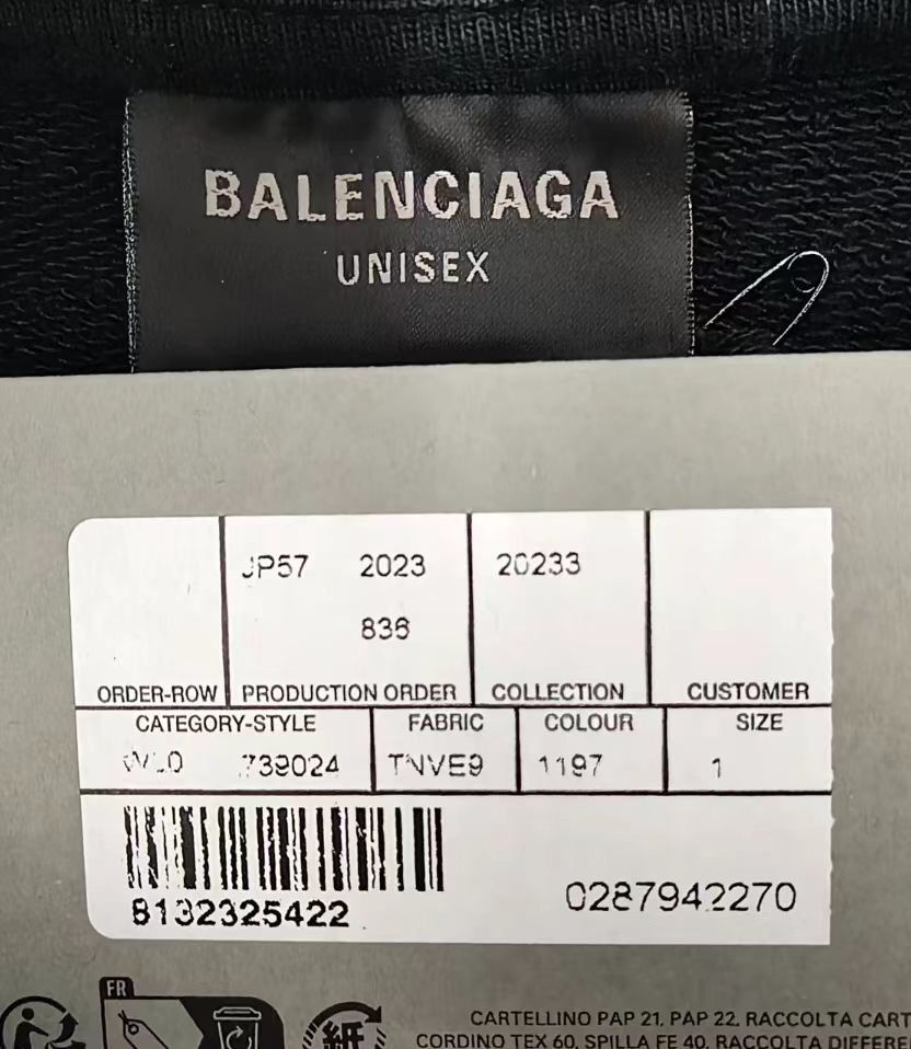 Balenciaga Balenciaga 23fwCoke Hand-Painted Waves Hoodie 2412-Nextarrow Size US S / EU 44-46 / 1 - 5 Thumbnail